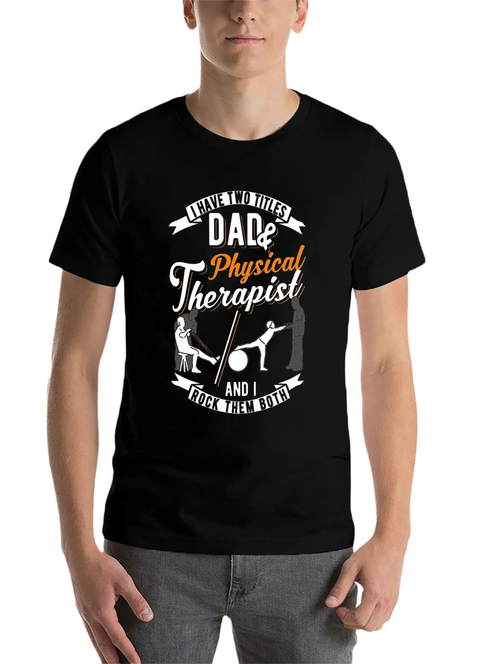 Physiotherapist Father Physiotherapy Papa Physio Casual Graphic T-Shirt – Simple And Comfortable Daily Wear
