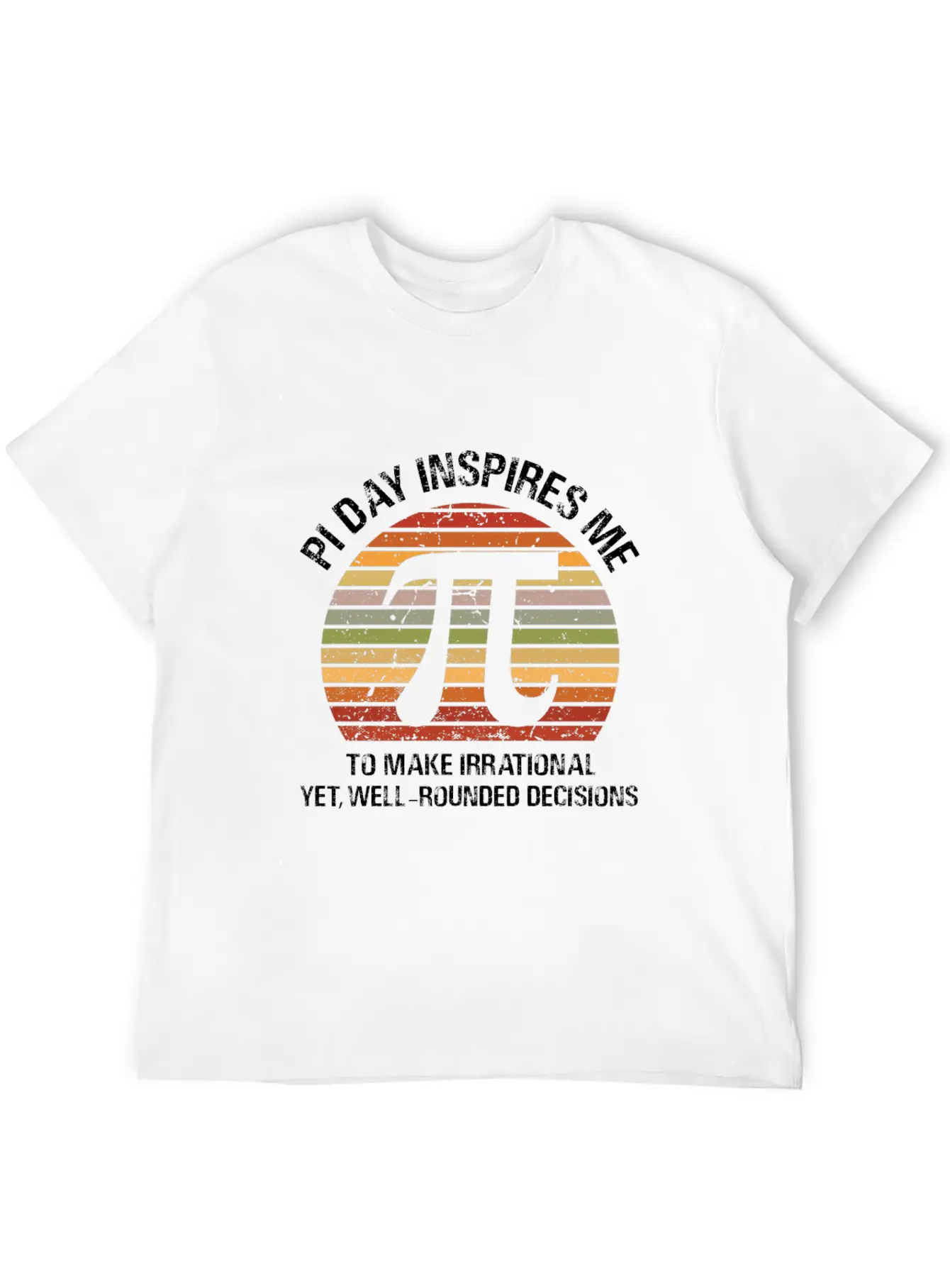 Pi Day Inspires Me Casual Graphic T-Shirt – Simple And Comfortable Daily Wear