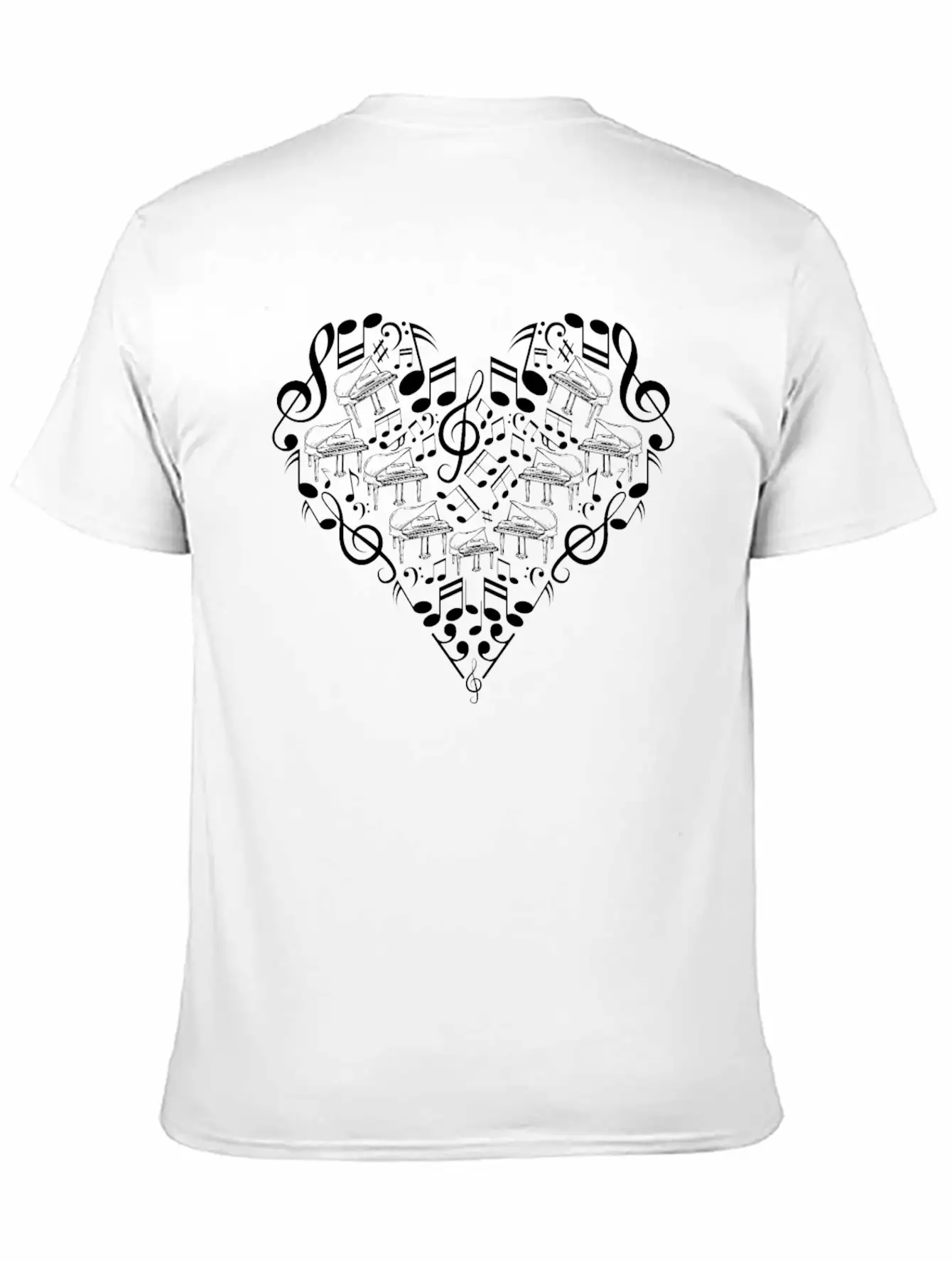 Pianist Piano Music Piano Lover Piano Heart - Pian Essential Cotton Tee For Daily Outfits – Unisex Style