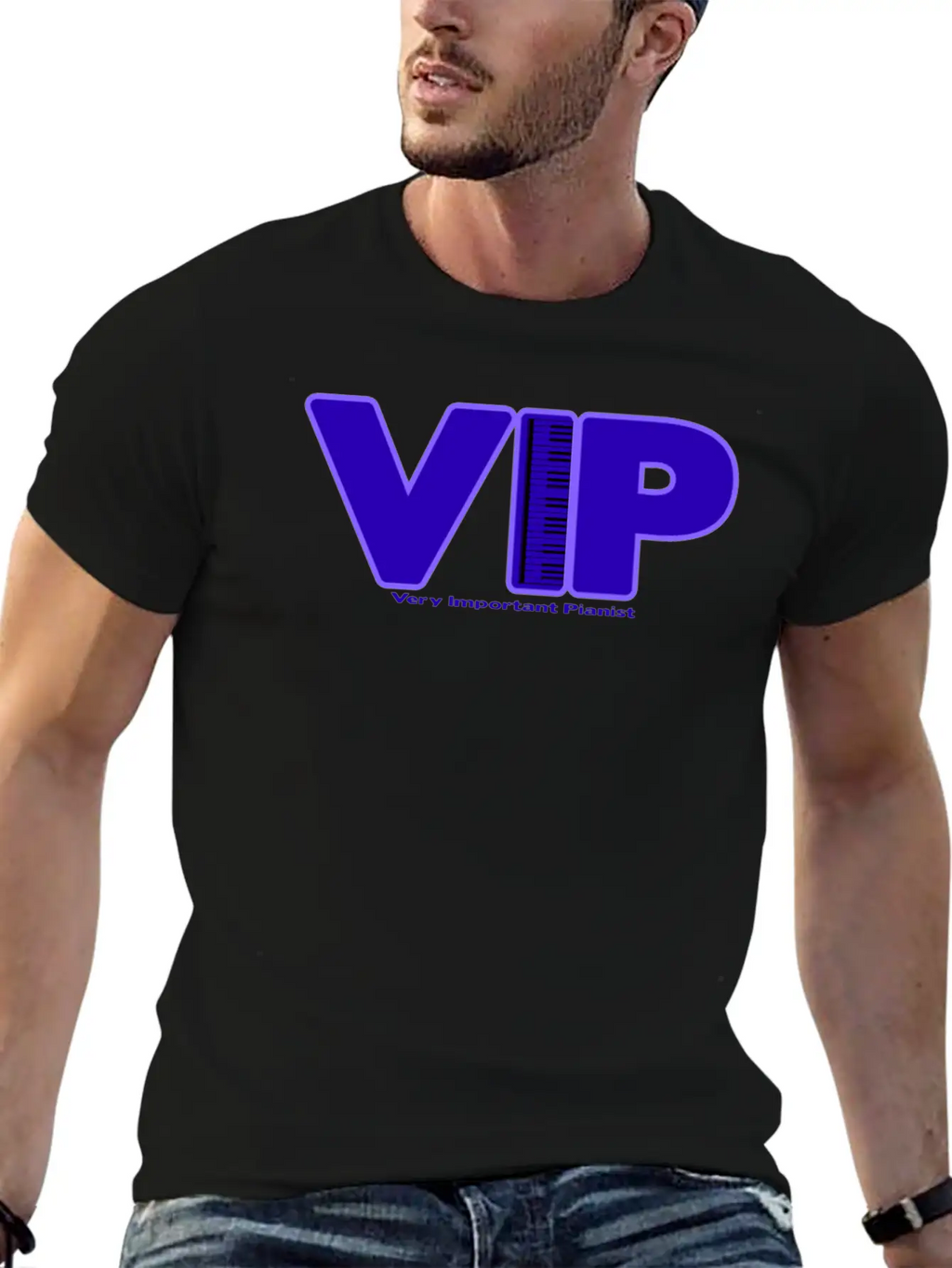 Pianist Piano Player Musician Music Gift Unisex Short Sleeve Soft Cotton T-Shirt – Casual Everyday Wear