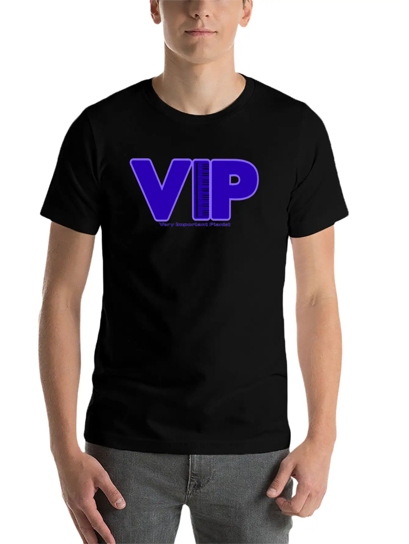 Pianist Piano Player Musician Music Gift Unisex Short Sleeve Soft Cotton T-Shirt – Casual Everyday Wear