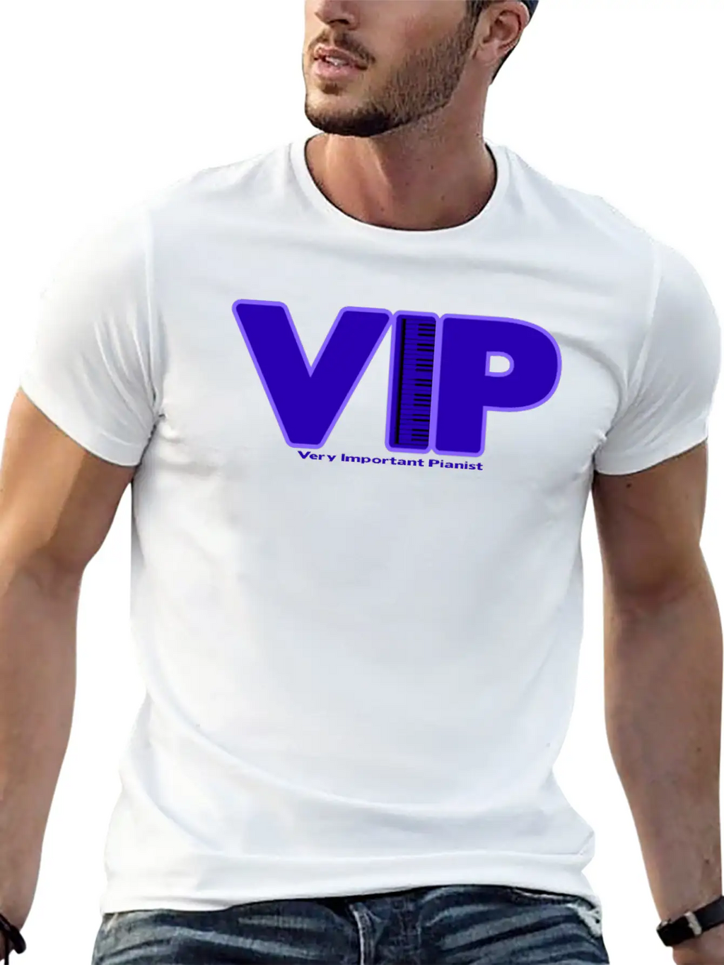 Pianist Piano Player Musician Music Gift Unisex Short Sleeve Soft Cotton T-Shirt – Casual Everyday Wear