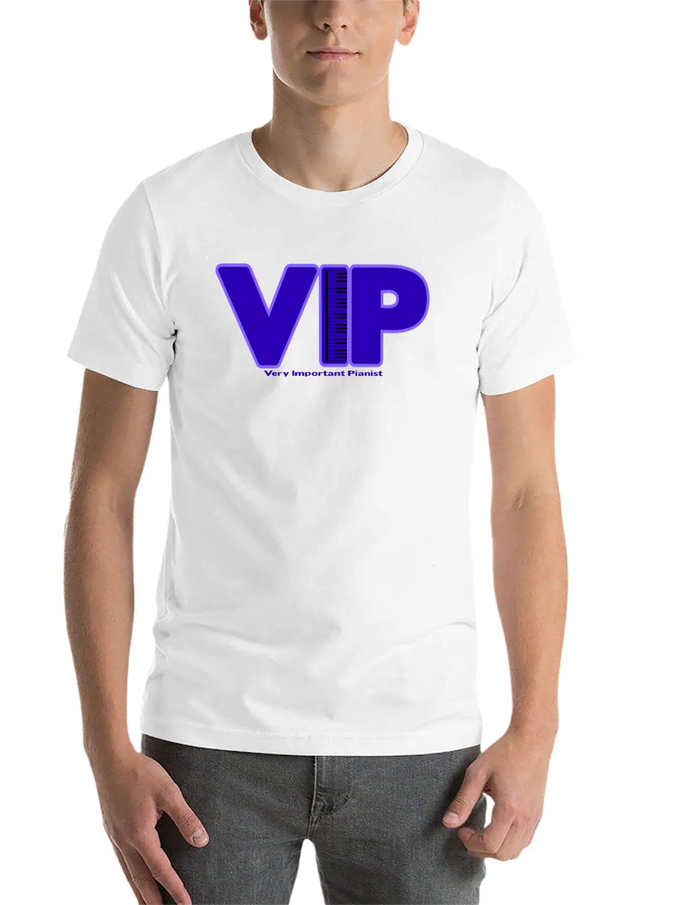 Pianist Piano Player Musician Music Gift Unisex Short Sleeve Soft Cotton T-Shirt – Casual Everyday Wear