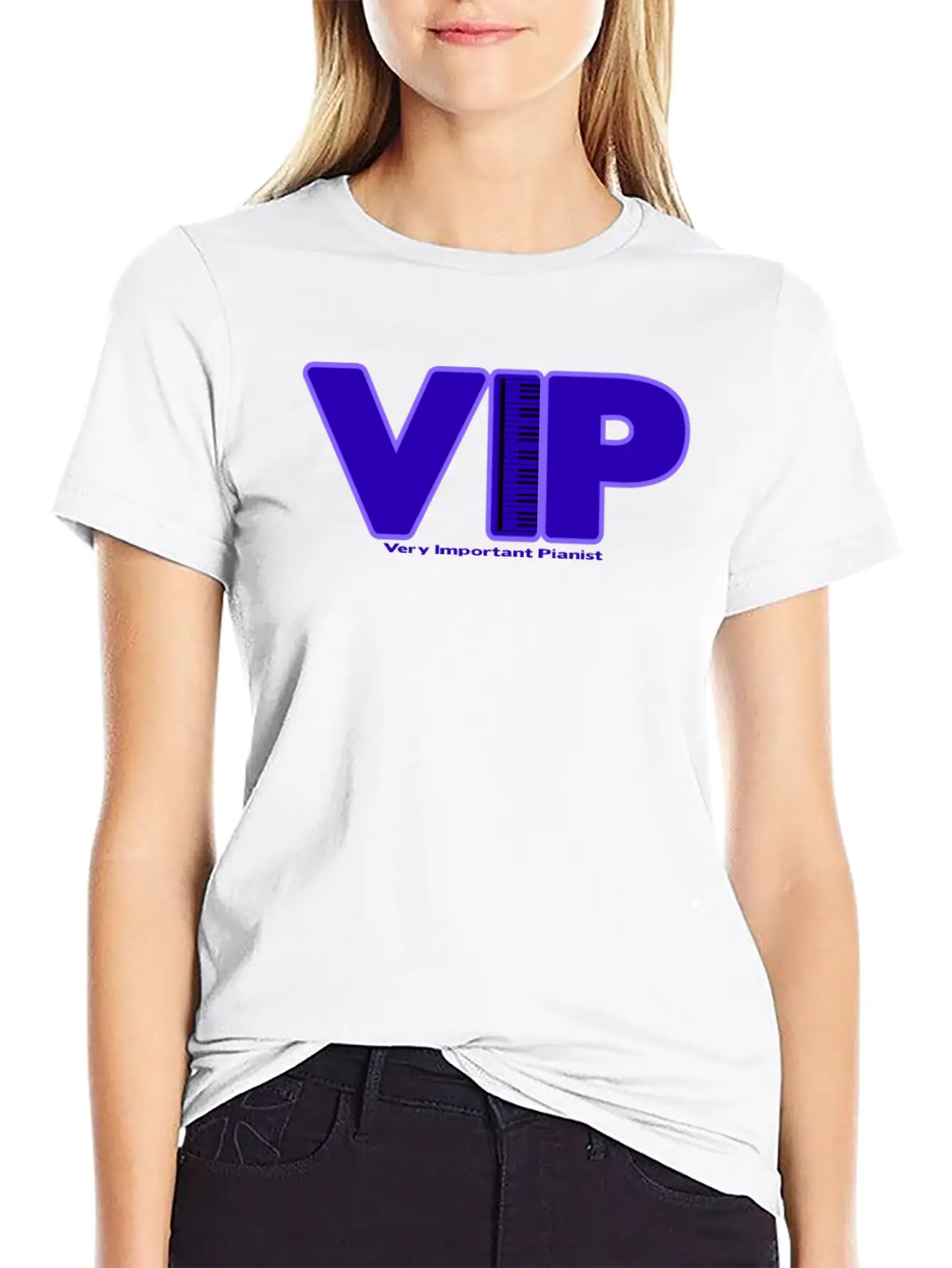 Pianist Piano Player Musician Music Gift Unisex Short Sleeve Soft Cotton T-Shirt – Casual Everyday Wear
