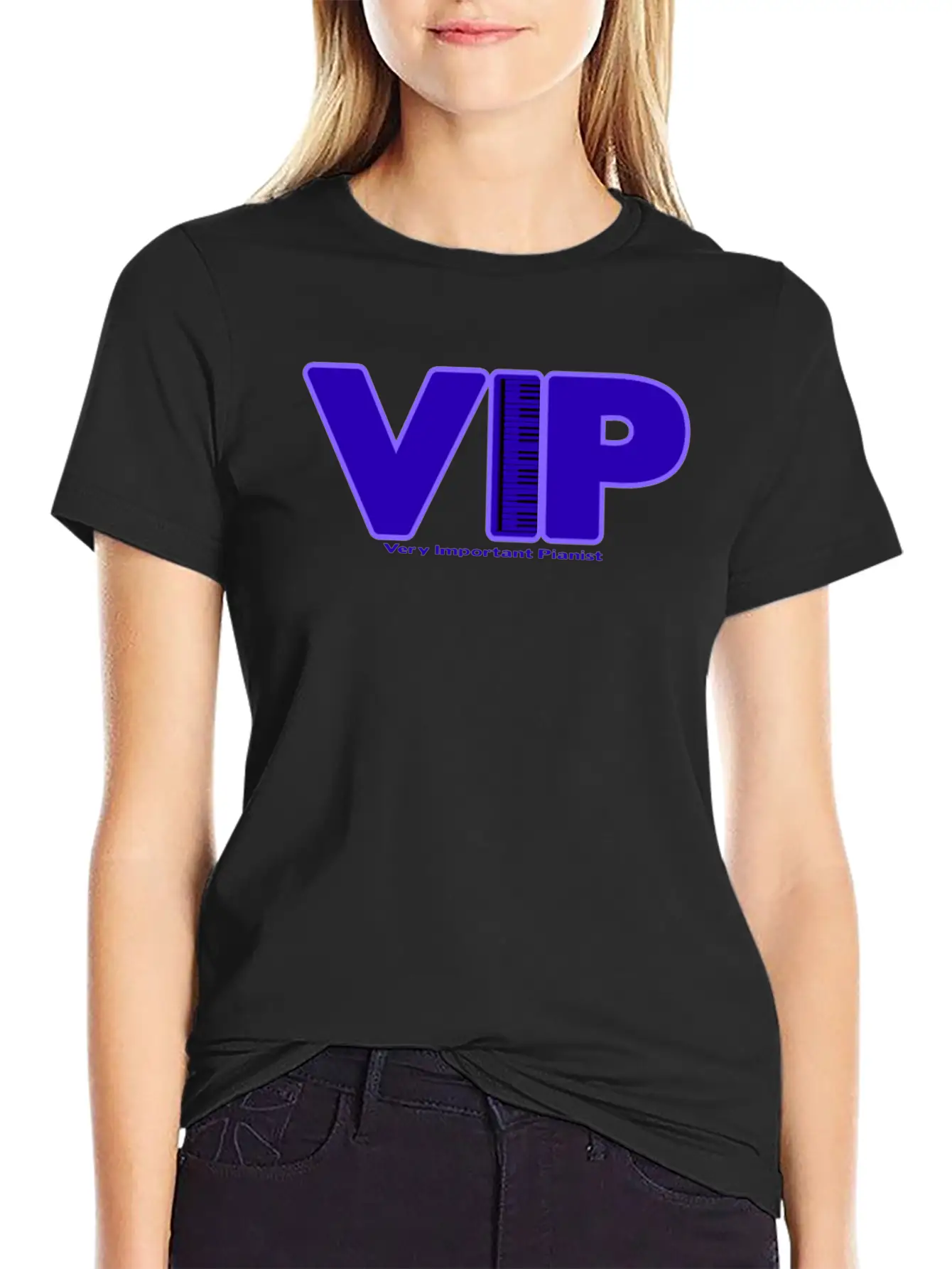 Pianist Piano Player Musician Music Gift Unisex Short Sleeve Soft Cotton T-Shirt – Casual Everyday Wear