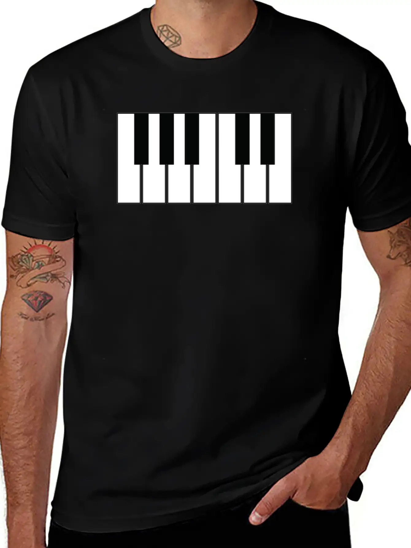 Piano Breathable Soft Cotton T-Shirt – Timeless Casual Look