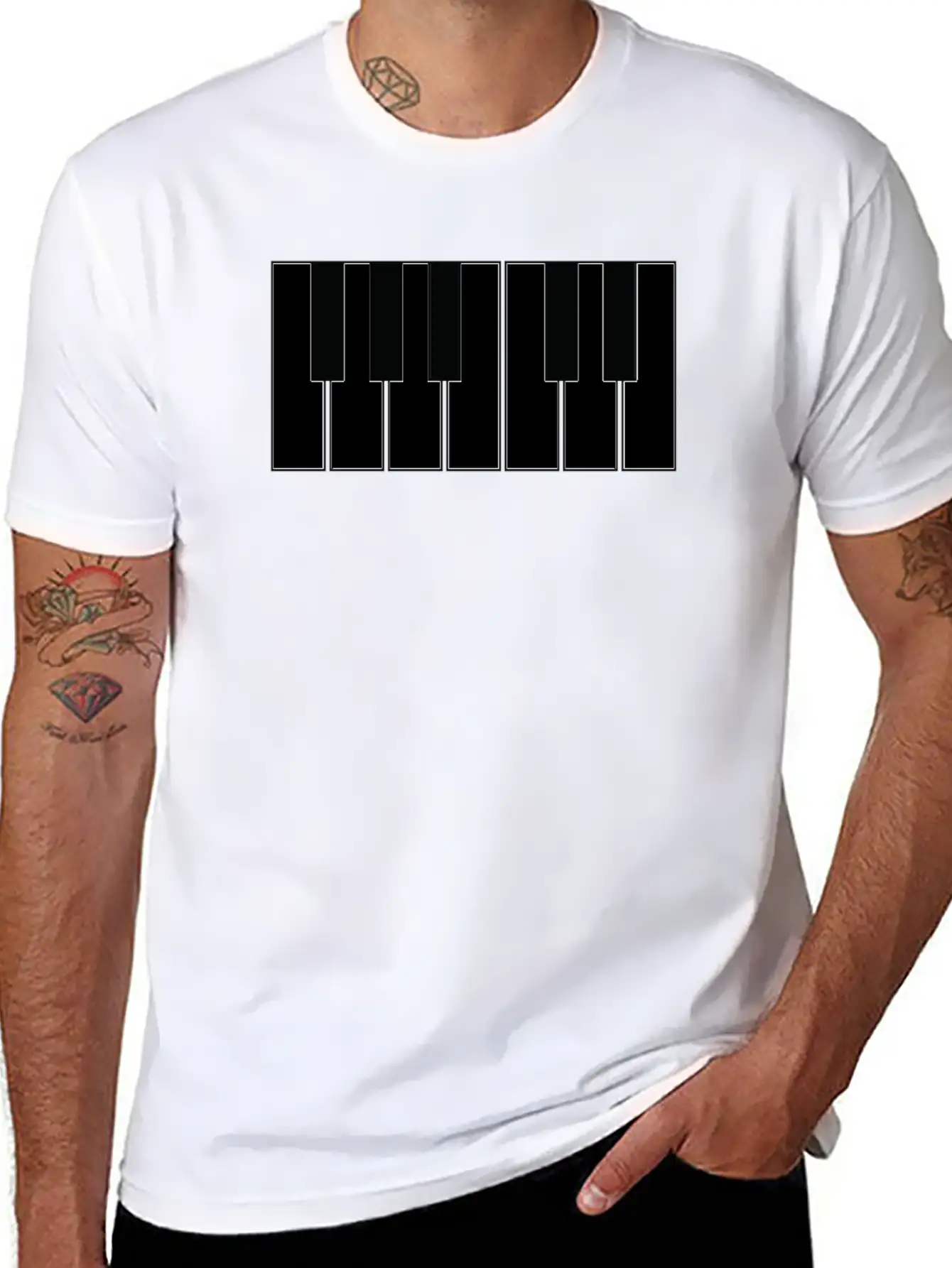 Piano Breathable Soft Cotton T-Shirt – Timeless Casual Look