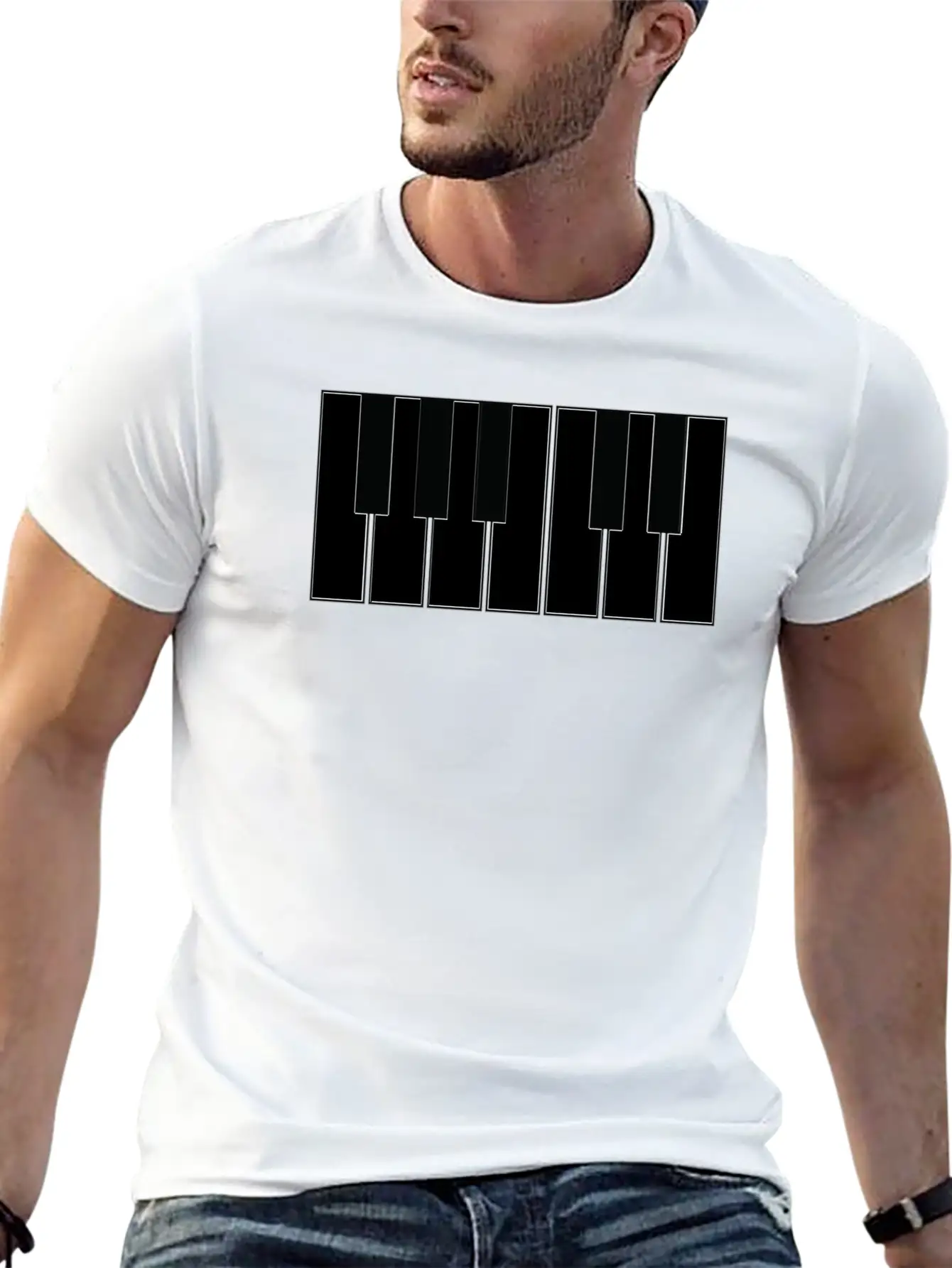 Piano Breathable Soft Cotton T-Shirt – Timeless Casual Look