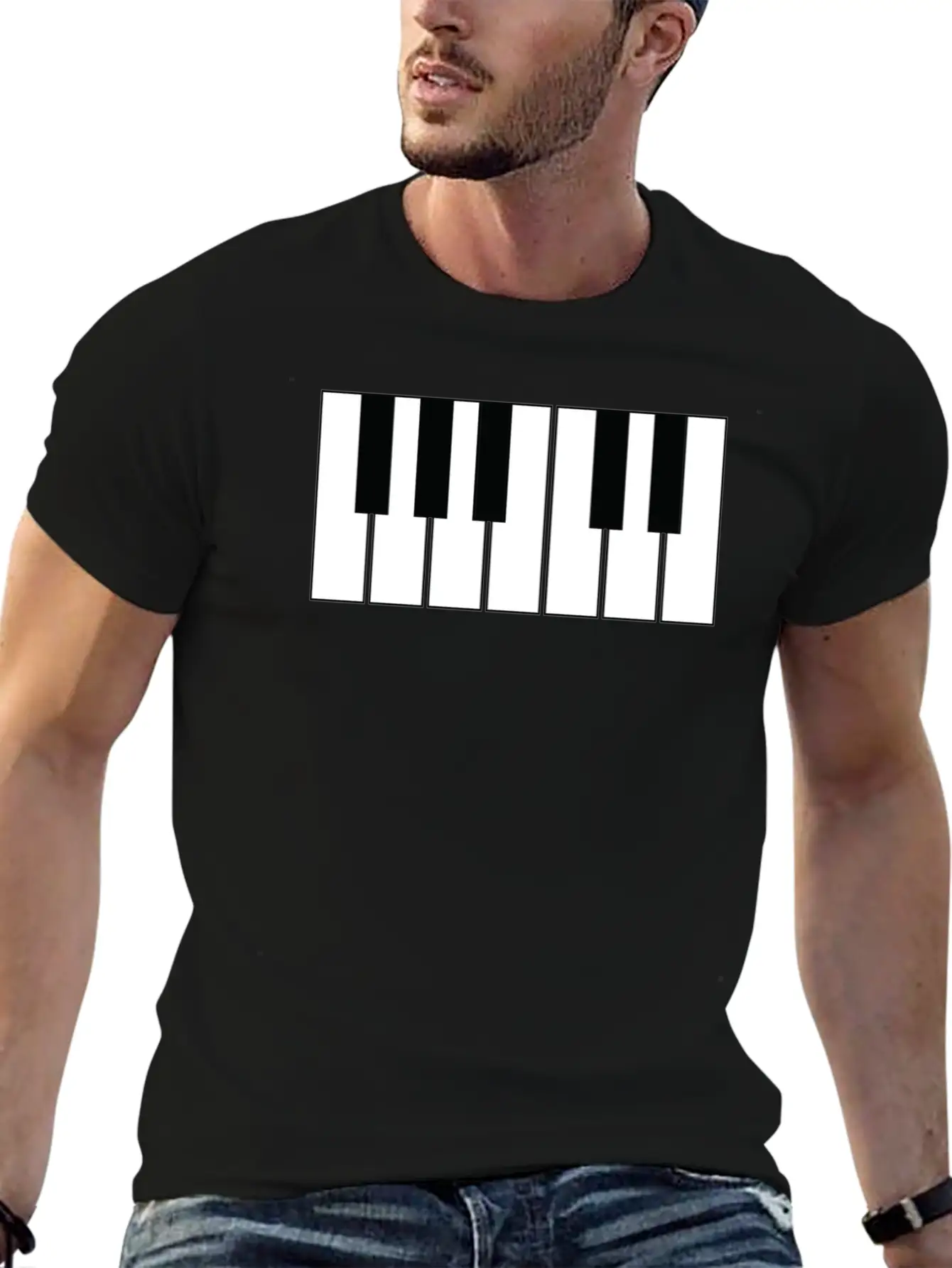 Piano Breathable Soft Cotton T-Shirt – Timeless Casual Look