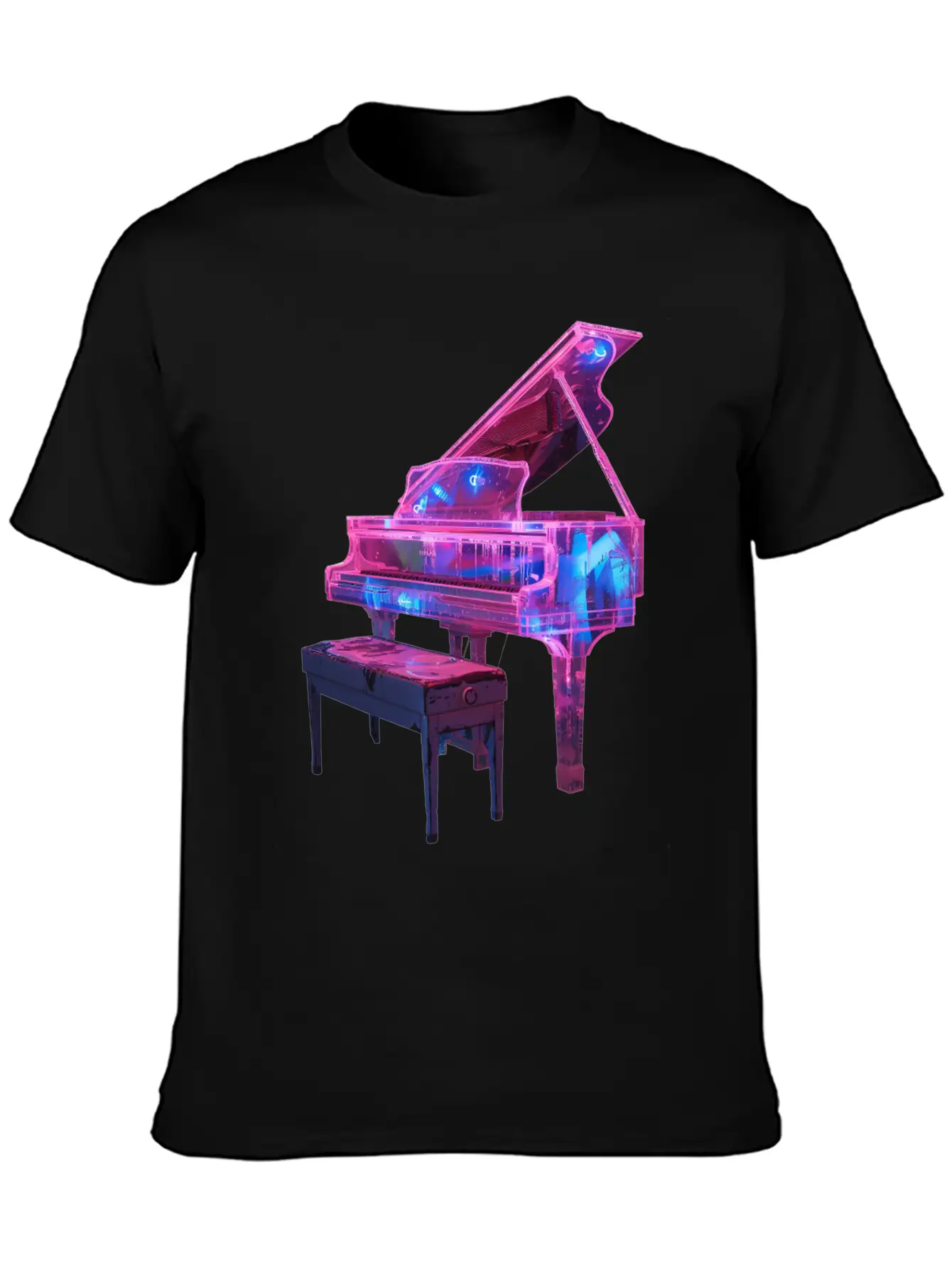 Piano Classic Fit Graphic Tee For Daily Comfort – Unisex Cotton Shirt