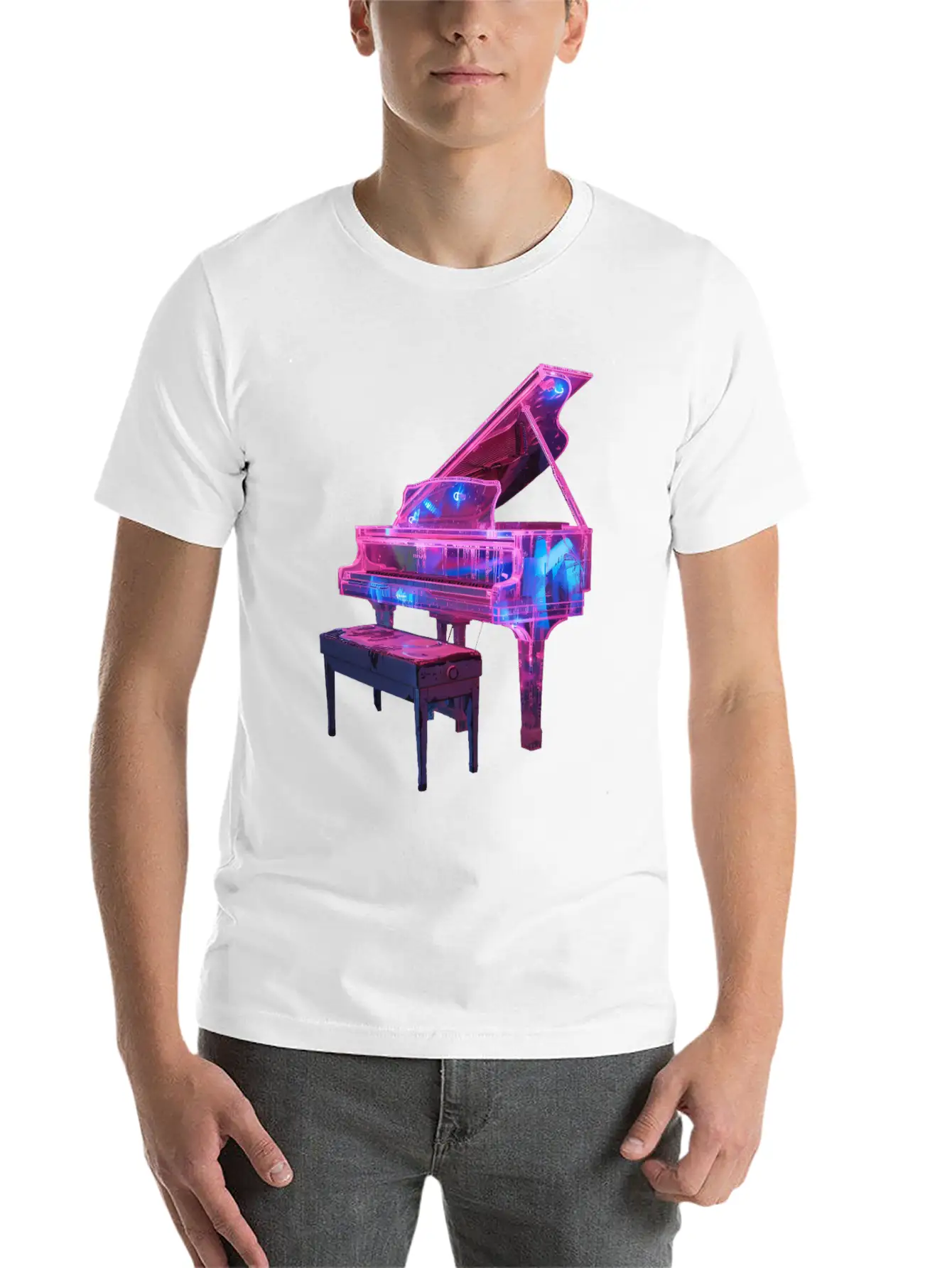 Piano Classic Fit Graphic Tee For Daily Comfort – Unisex Cotton Shirt