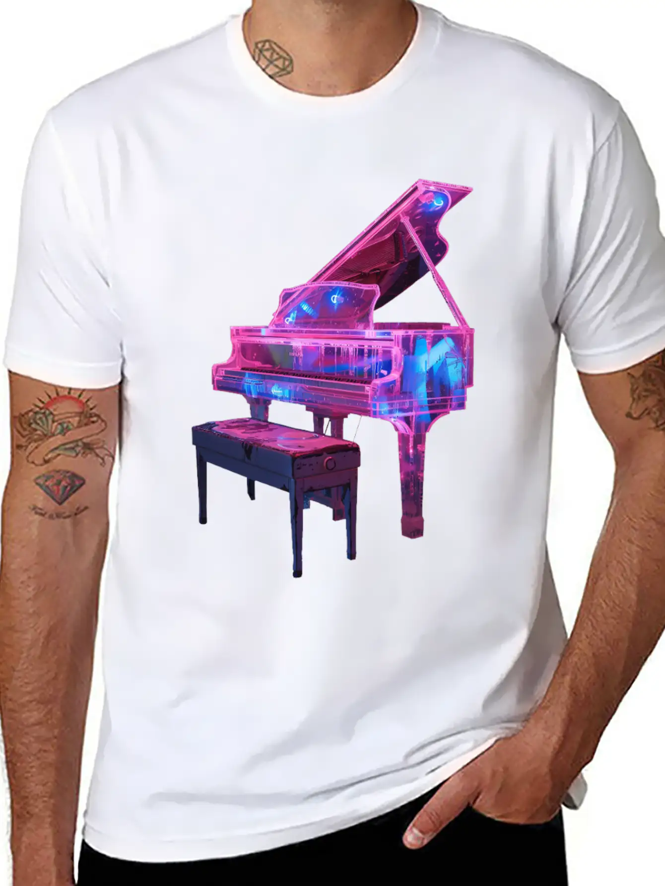 Piano Classic Fit Graphic Tee For Daily Comfort – Unisex Cotton Shirt