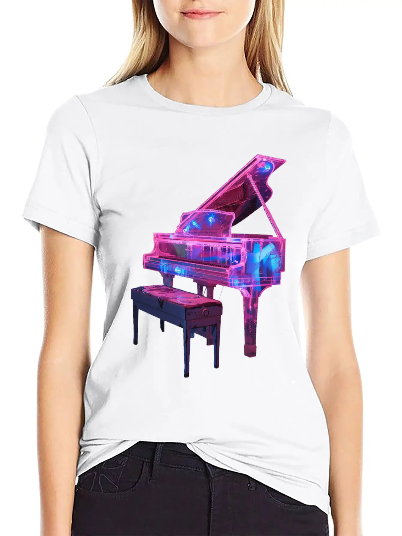 Piano Classic Fit Graphic Tee For Daily Comfort – Unisex Cotton Shirt