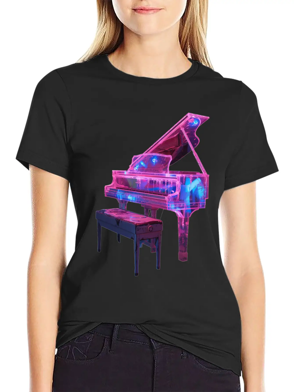 Piano Classic Fit Graphic Tee For Daily Comfort – Unisex Cotton Shirt