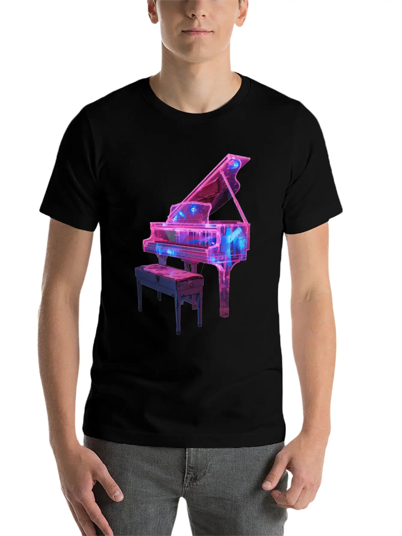 Piano Classic Fit Graphic Tee For Daily Comfort – Unisex Cotton Shirt
