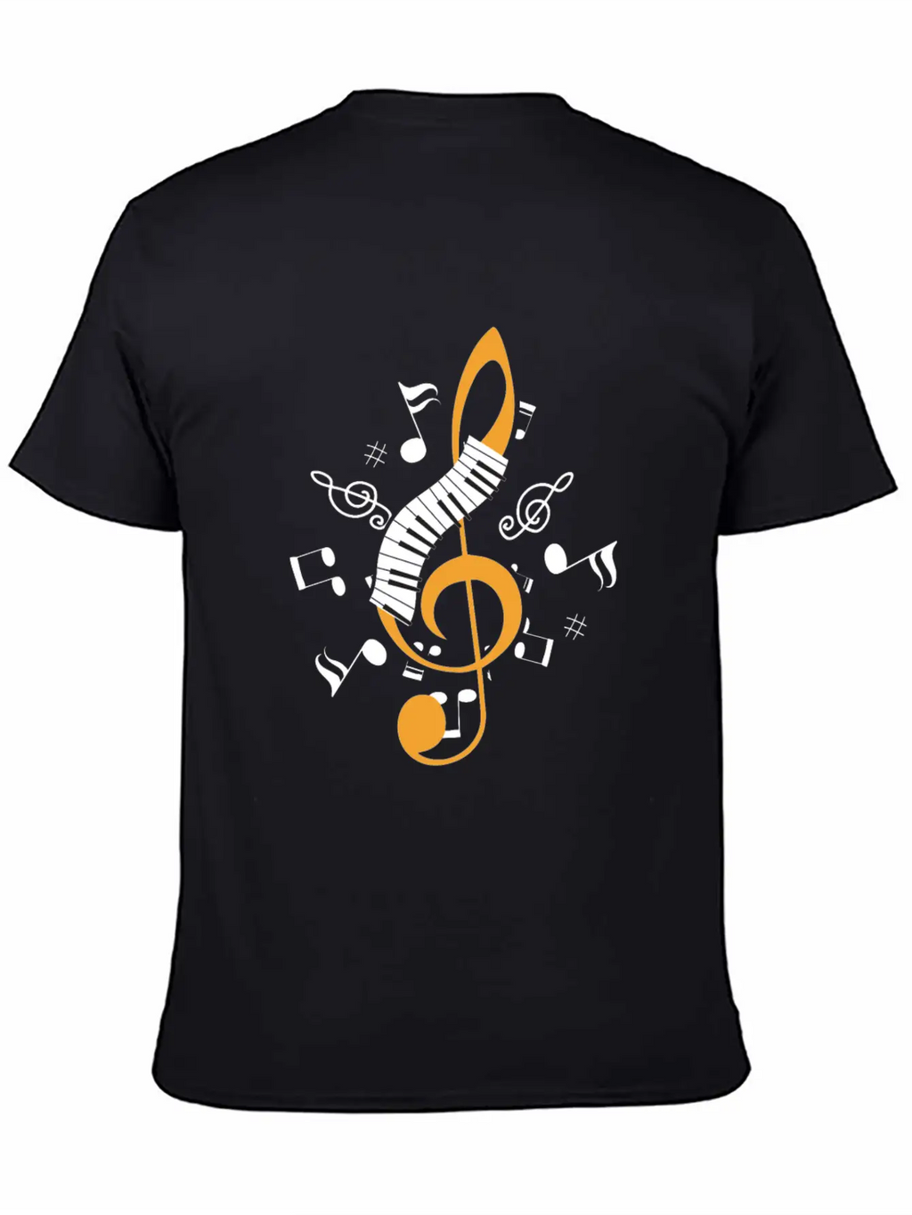 Piano Clef Pianist Musician Jazz Keyboard Key Gift Essential Cotton Tee For Daily Outfits – Unisex Style