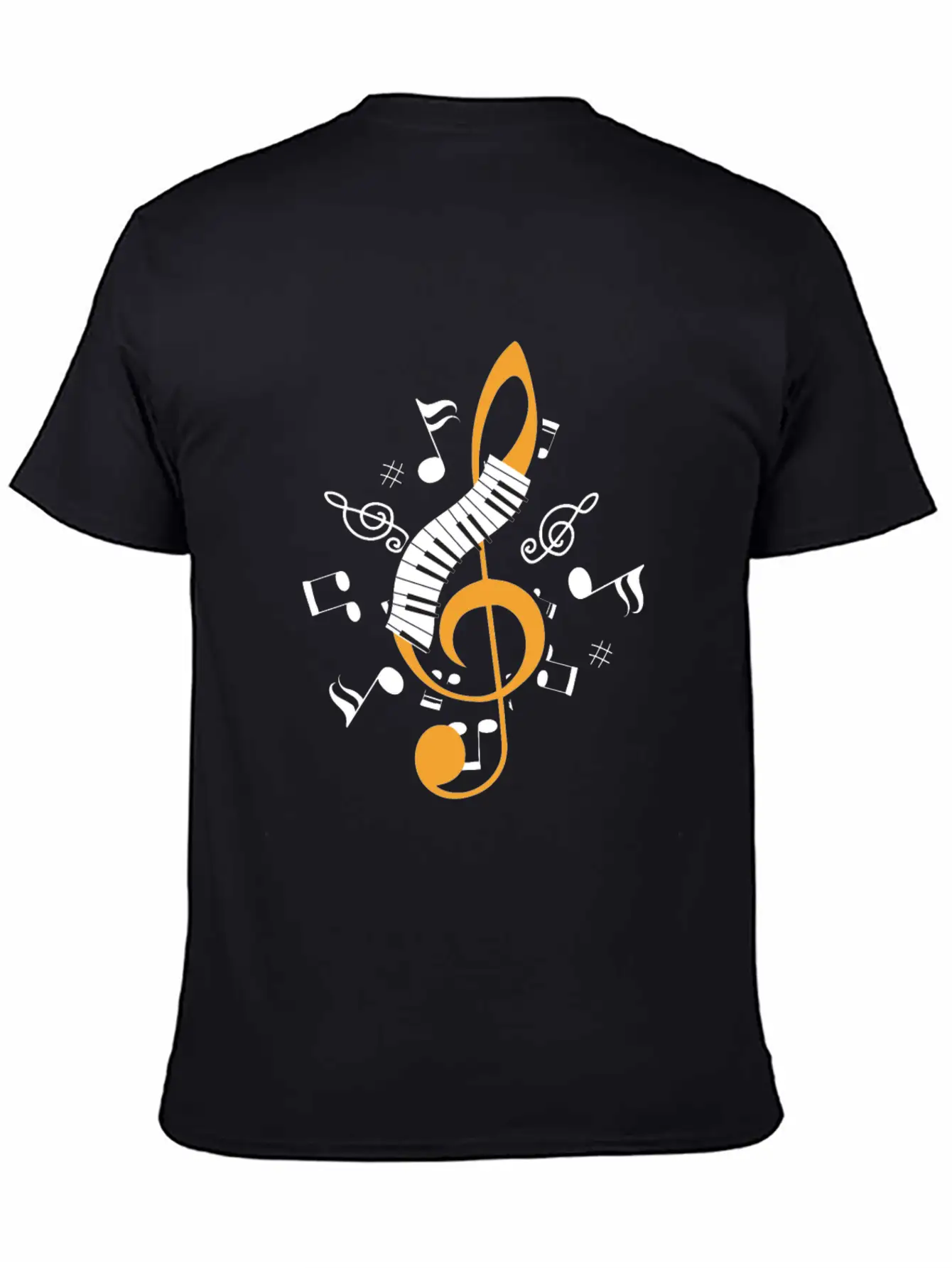 Piano Clef Pianist Musician Jazz Keyboard Key Gift Essential Cotton Tee For Daily Outfits – Unisex Style