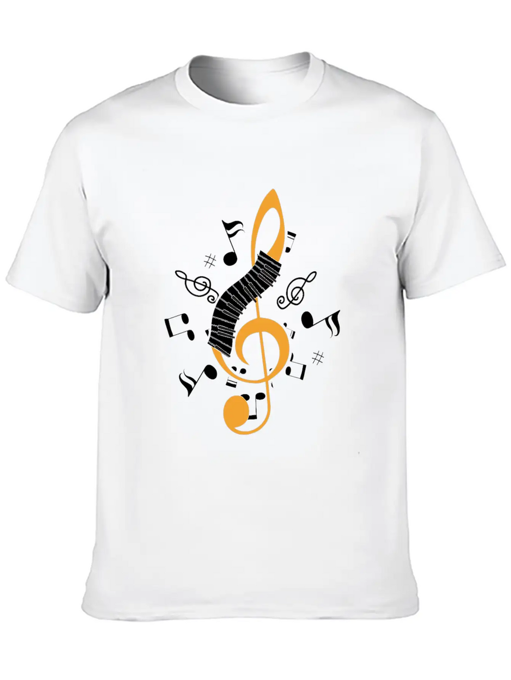 Piano Clef Pianist Musician Jazz Keyboard Key Gift Essential Cotton Tee For Daily Outfits – Unisex Style