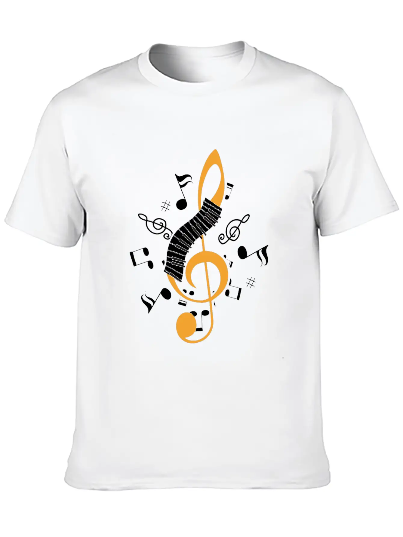 Piano Clef Pianist Musician Jazz Keyboard Key Gift Essential Cotton Tee For Daily Outfits – Unisex Style