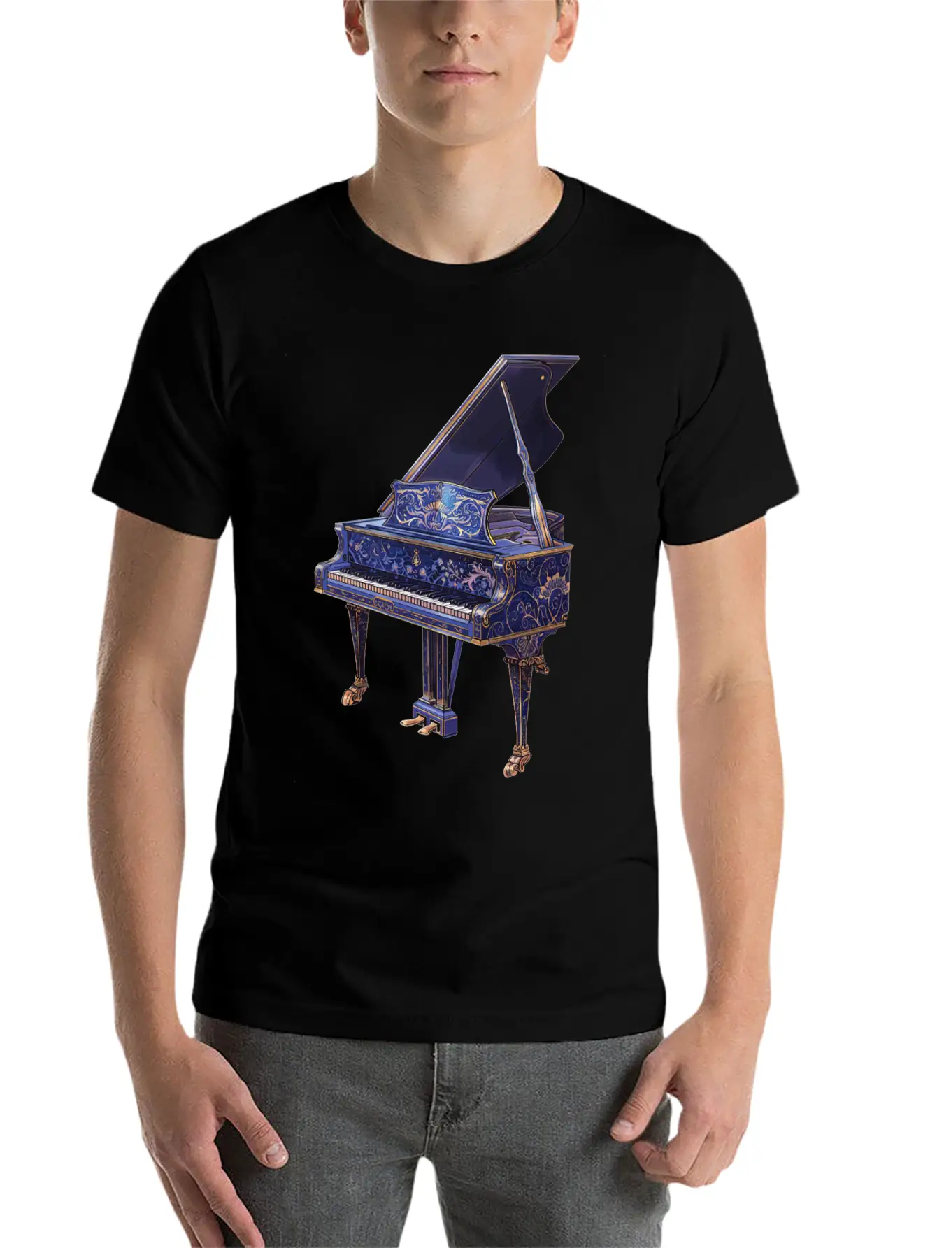 Piano Essential Cotton Tee For Daily Outfits – Unisex Style