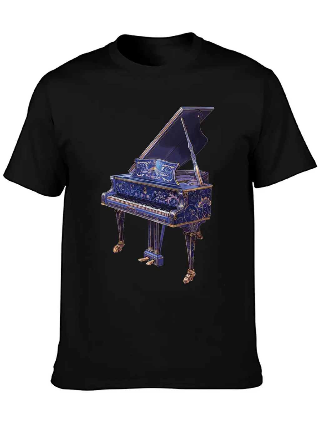 Piano Essential Cotton Tee For Daily Outfits – Unisex Style