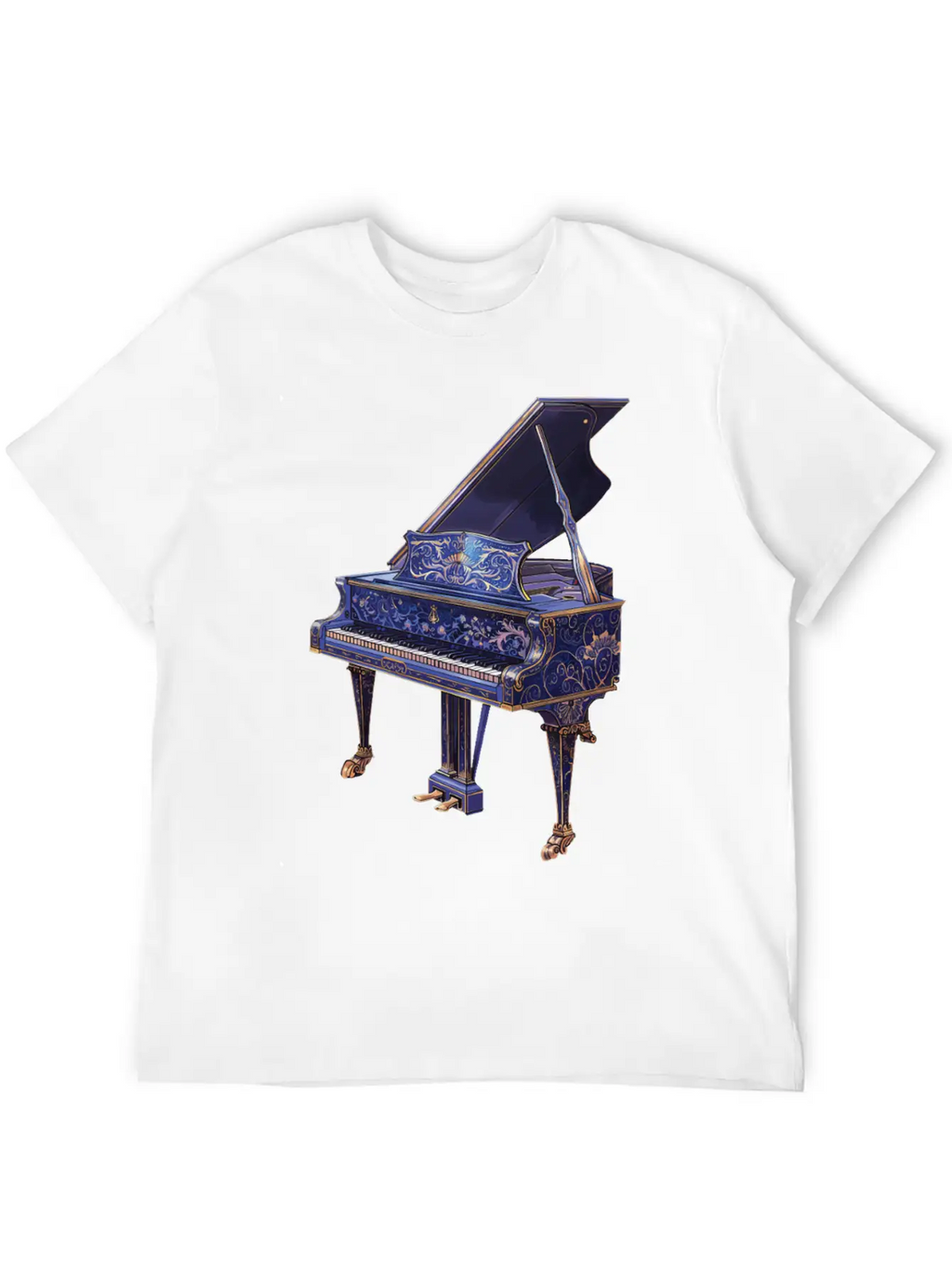 Piano Essential Cotton Tee For Daily Outfits – Unisex Style