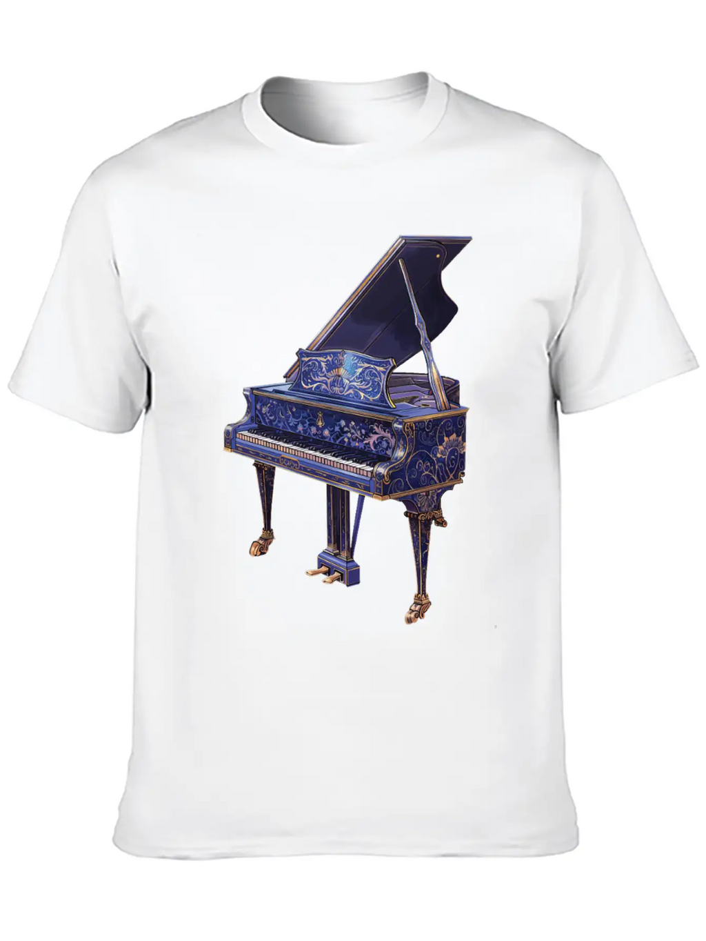 Piano Essential Cotton Tee For Daily Outfits – Unisex Style