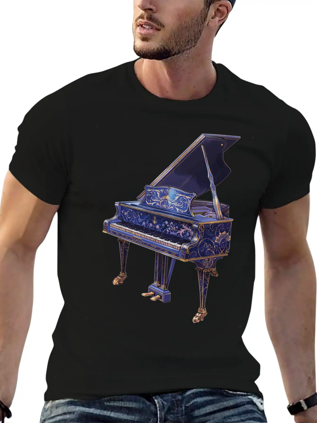 Piano Essential Cotton Tee For Daily Outfits – Unisex Style