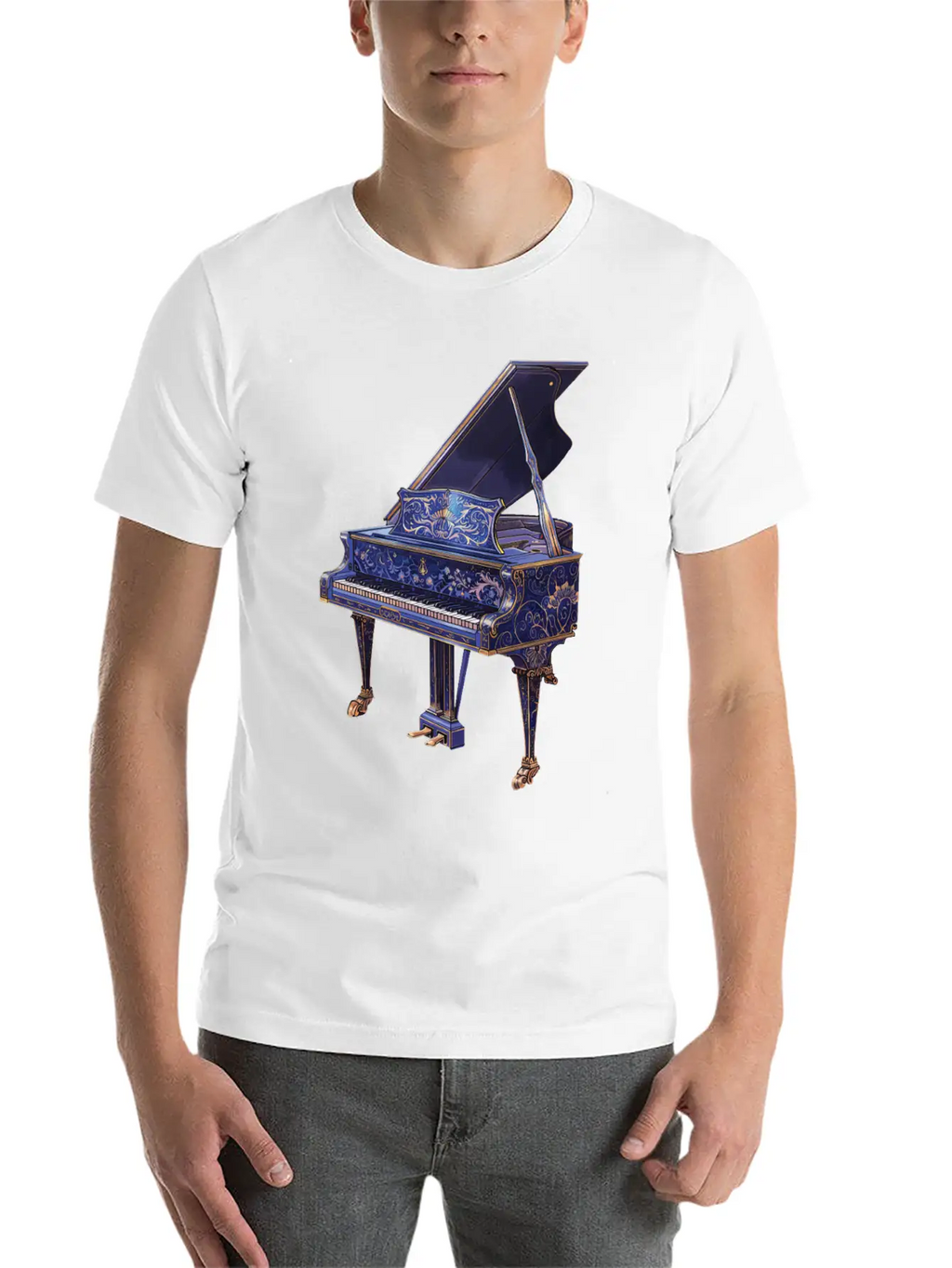 Piano Essential Cotton Tee For Daily Outfits – Unisex Style