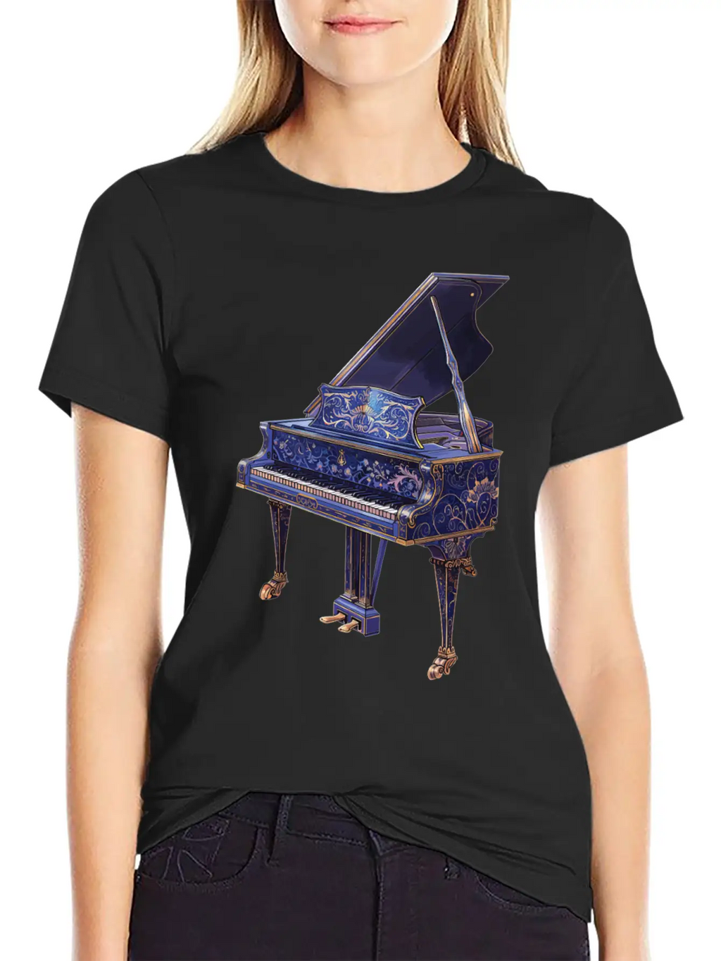 Piano Essential Cotton Tee For Daily Outfits – Unisex Style