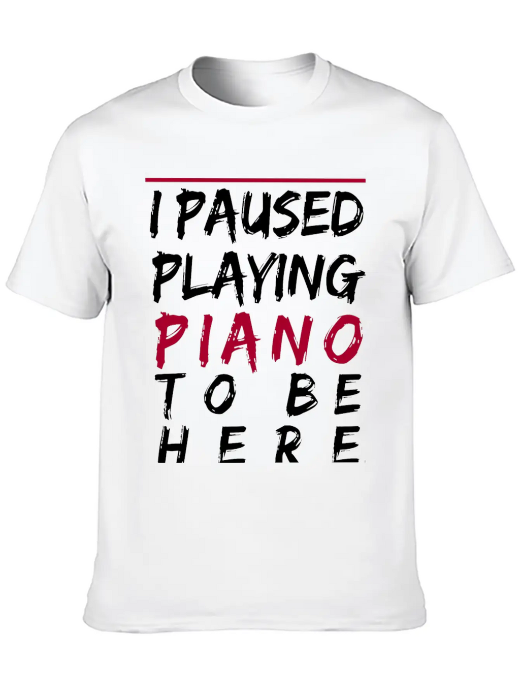 Piano Fortepiano Keyboard Classic Teacher Gift Unisex Short Sleeve Soft Cotton T-Shirt – Casual Everyday Wear