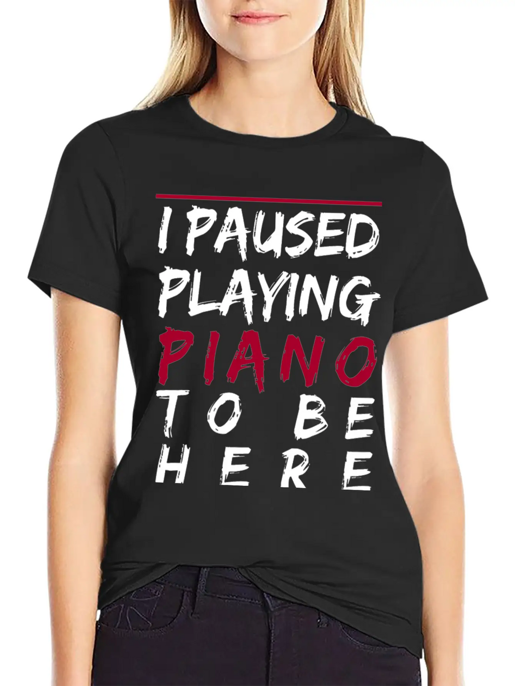 Piano Fortepiano Keyboard Classic Teacher Gift Unisex Short Sleeve Soft Cotton T-Shirt – Casual Everyday Wear