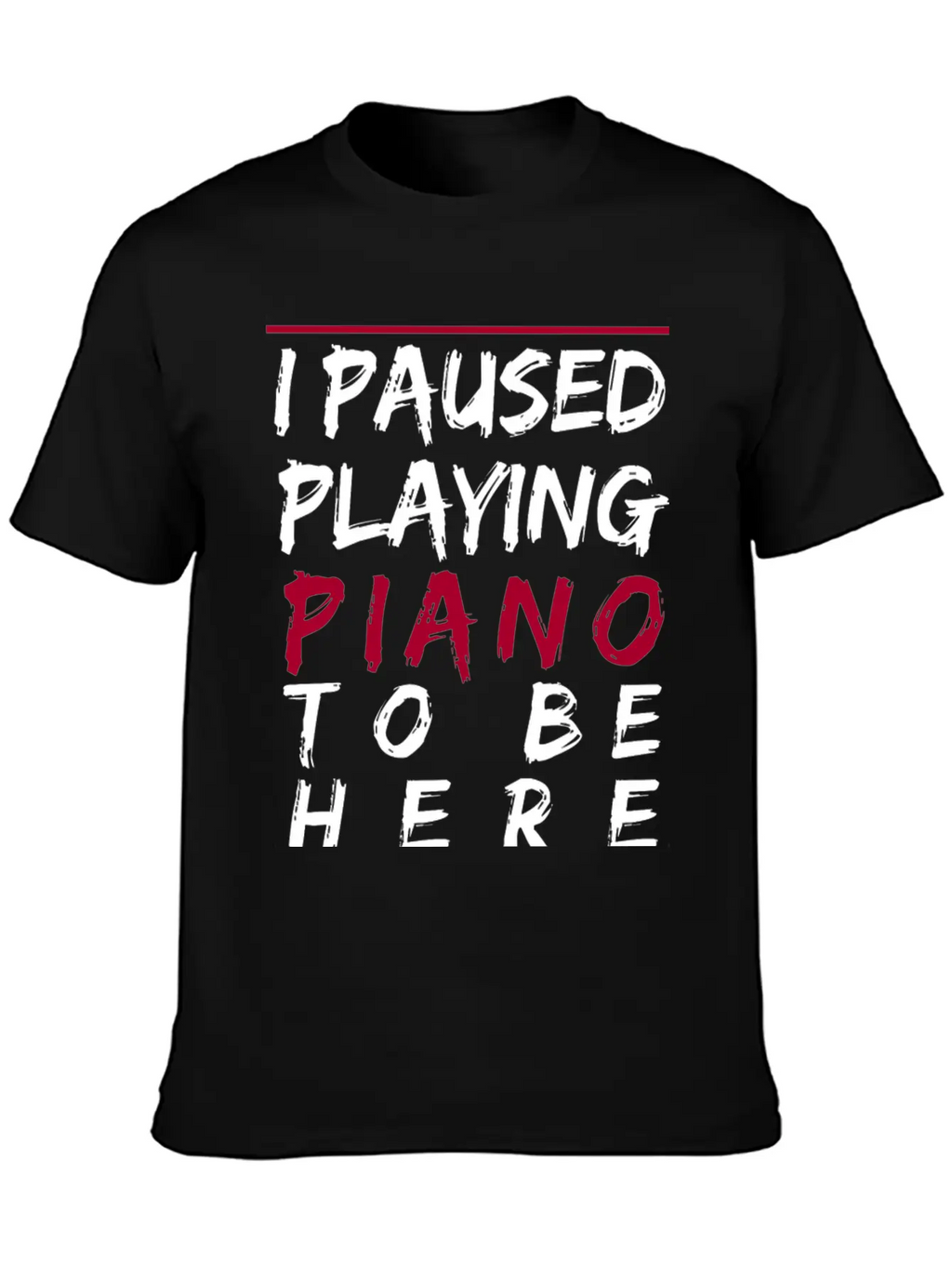 Piano Fortepiano Keyboard Classic Teacher Gift Unisex Short Sleeve Soft Cotton T-Shirt – Casual Everyday Wear
