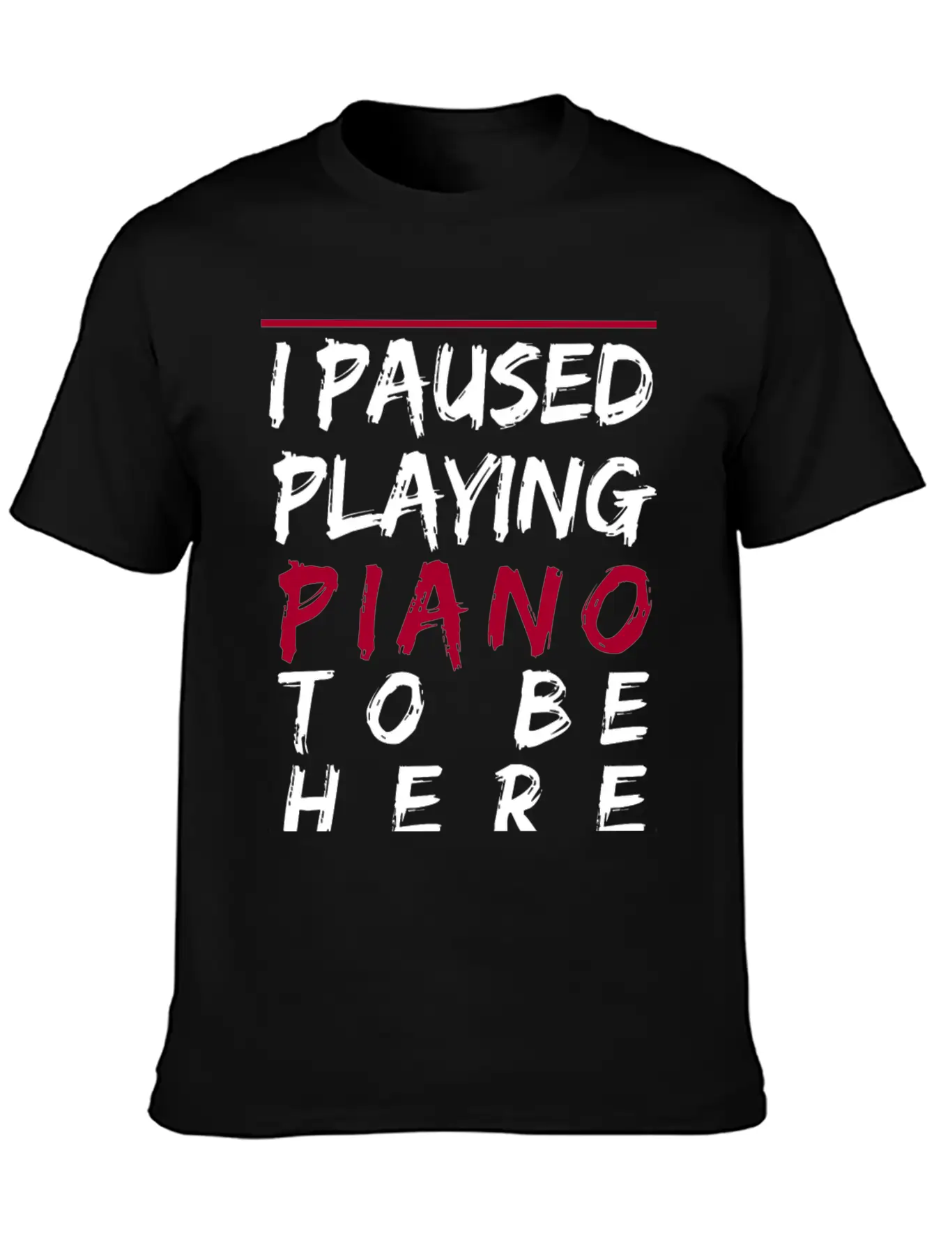 Piano Fortepiano Keyboard Classic Teacher Gift Unisex Short Sleeve Soft Cotton T-Shirt – Casual Everyday Wear