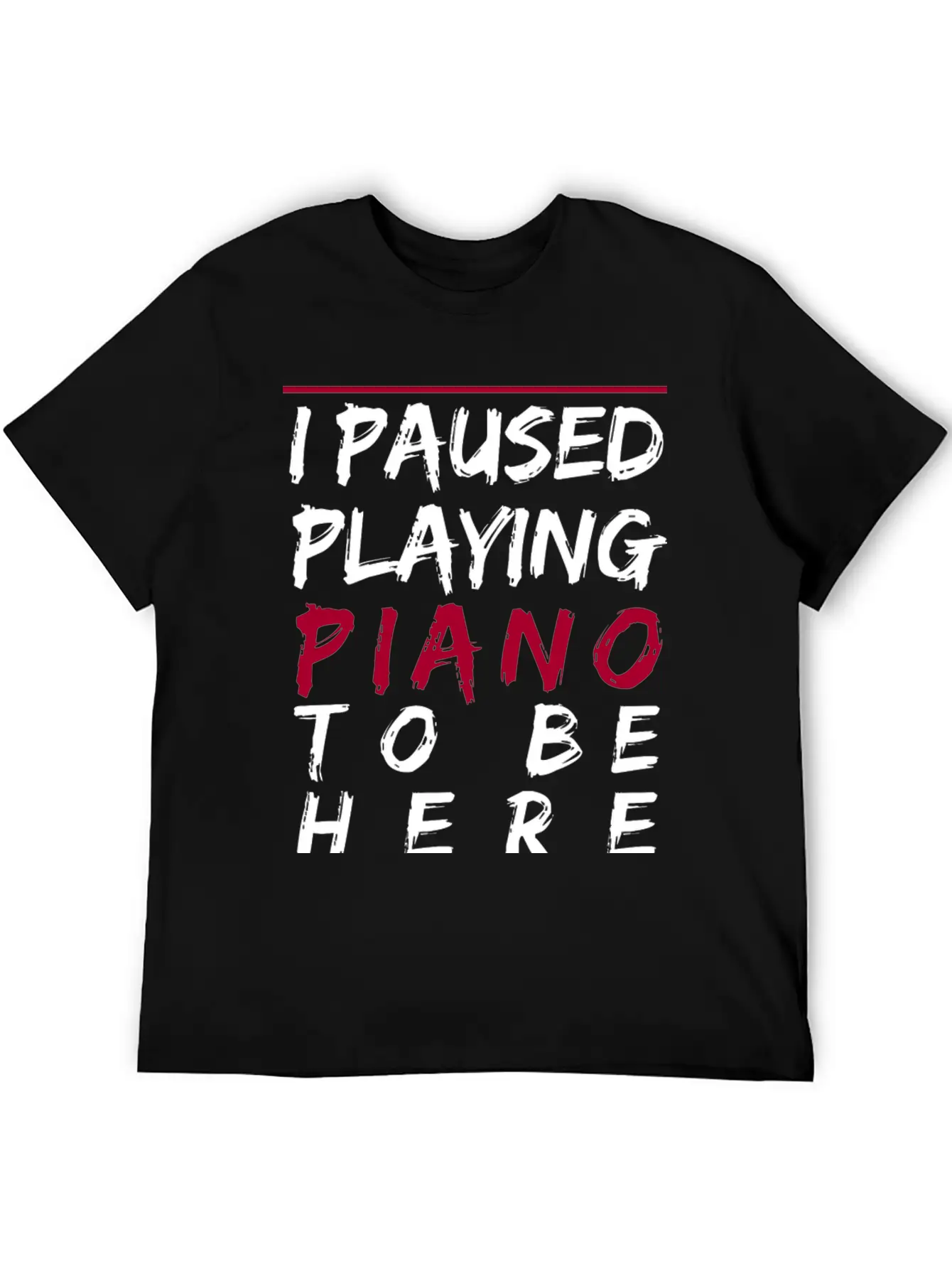 Piano Fortepiano Keyboard Classic Teacher Gift Unisex Short Sleeve Soft Cotton T-Shirt – Casual Everyday Wear