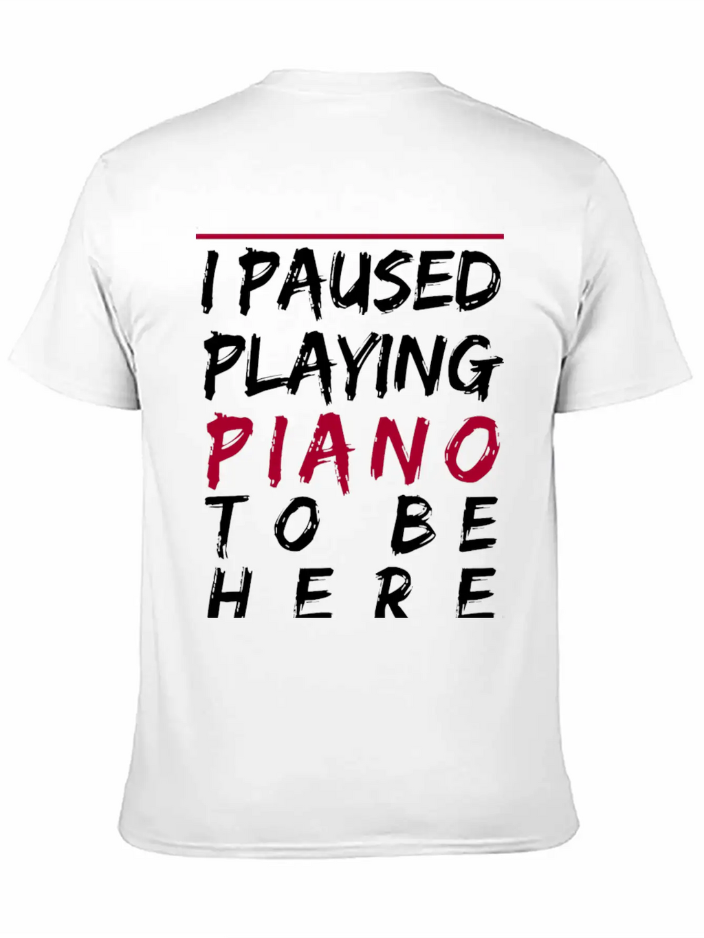 Piano Fortepiano Keyboard Classic Teacher Gift Unisex Short Sleeve Soft Cotton T-Shirt – Casual Everyday Wear