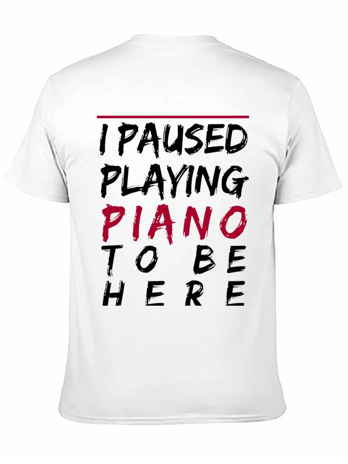 Piano Fortepiano Keyboard Classic Teacher Gift Unisex Short Sleeve Soft Cotton T-Shirt – Casual Everyday Wear