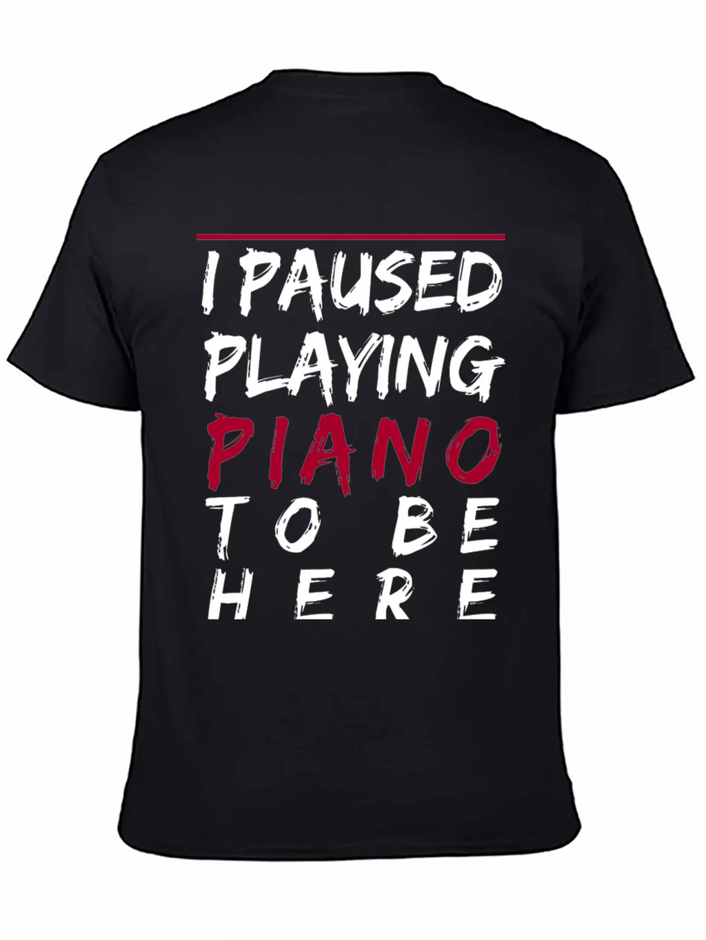 Piano Fortepiano Keyboard Classic Teacher Gift Unisex Short Sleeve Soft Cotton T-Shirt – Casual Everyday Wear