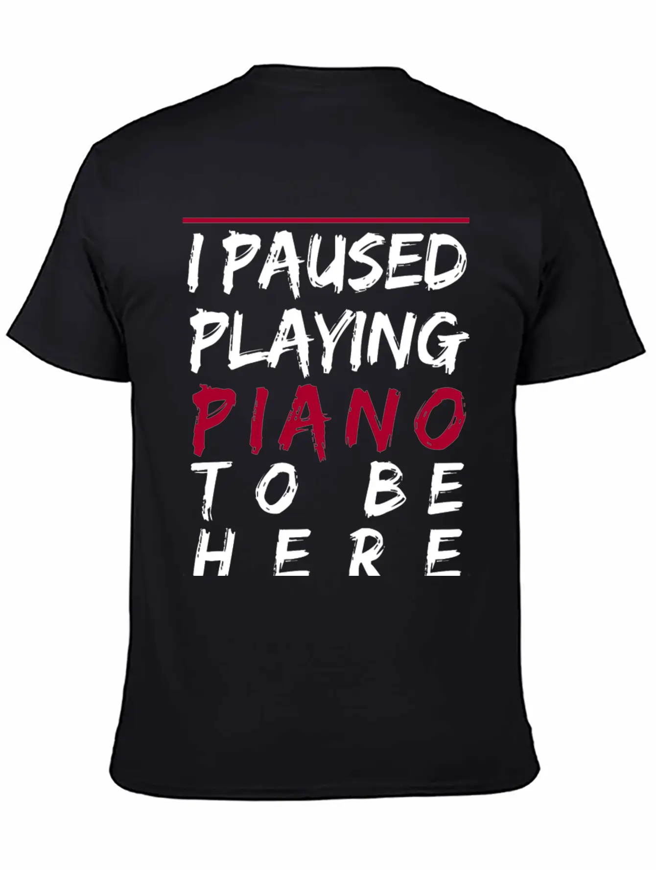 Piano Fortepiano Keyboard Classic Teacher Gift Unisex Short Sleeve Soft Cotton T-Shirt – Casual Everyday Wear