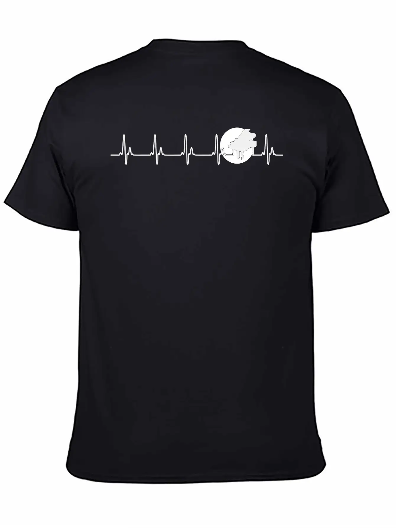 Piano Heart Piano Pulse Music Love Pianist Music Unisex Casual T-Shirt – Clean Design For Daily Comfort