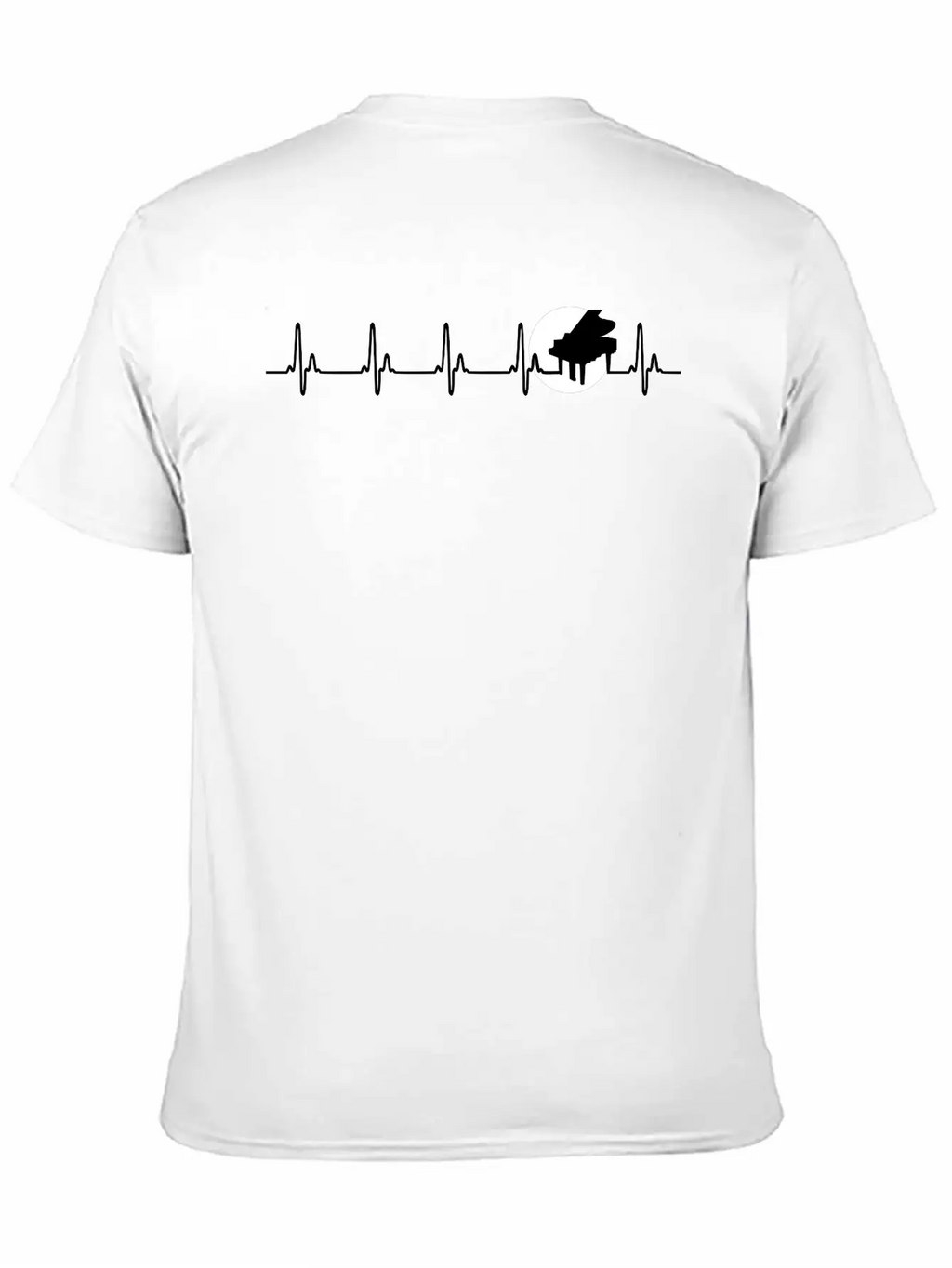 Piano Heart Piano Pulse Music Love Pianist Music Unisex Casual T-Shirt – Clean Design For Daily Comfort