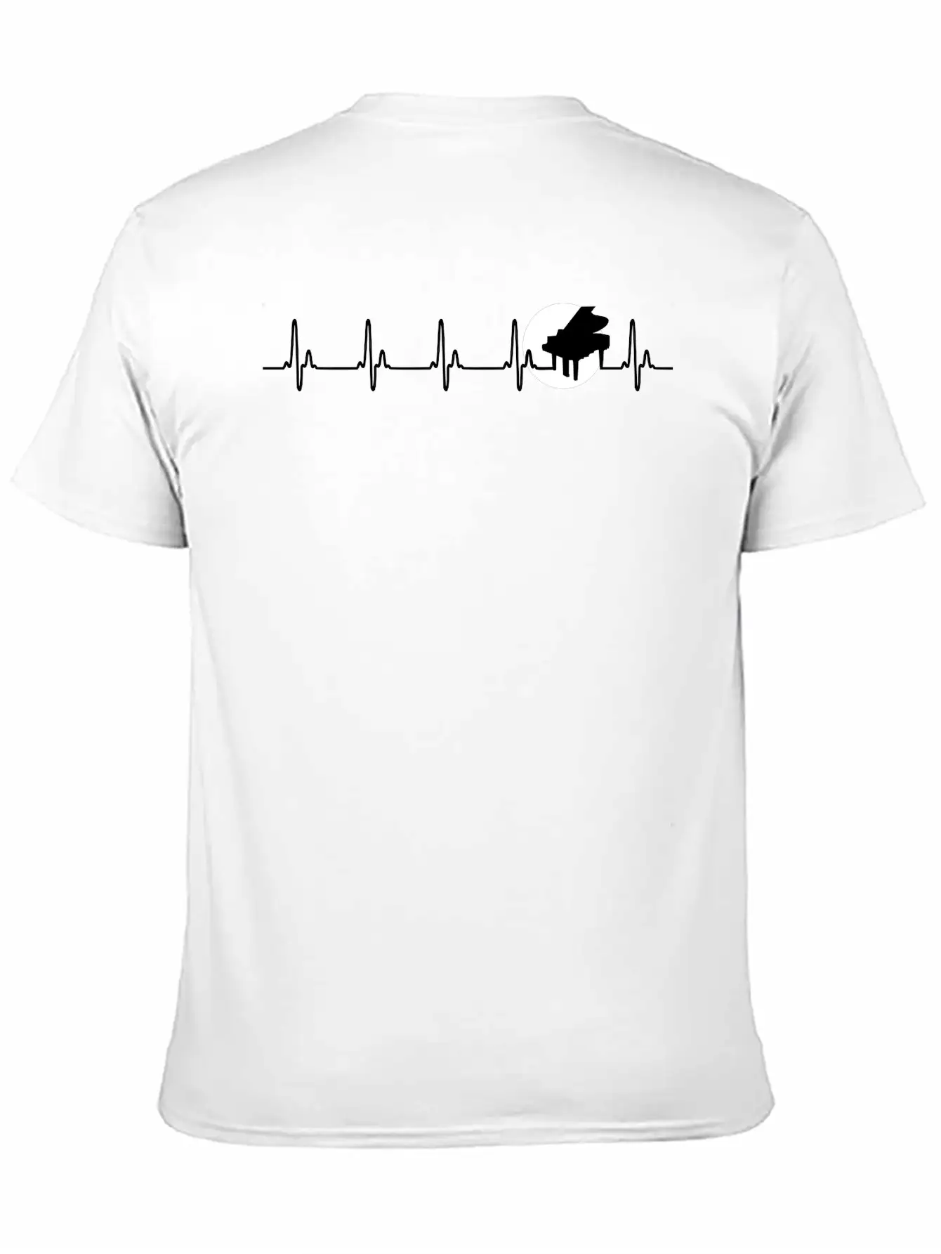 Piano Heart Piano Pulse Music Love Pianist Music Unisex Casual T-Shirt – Clean Design For Daily Comfort
