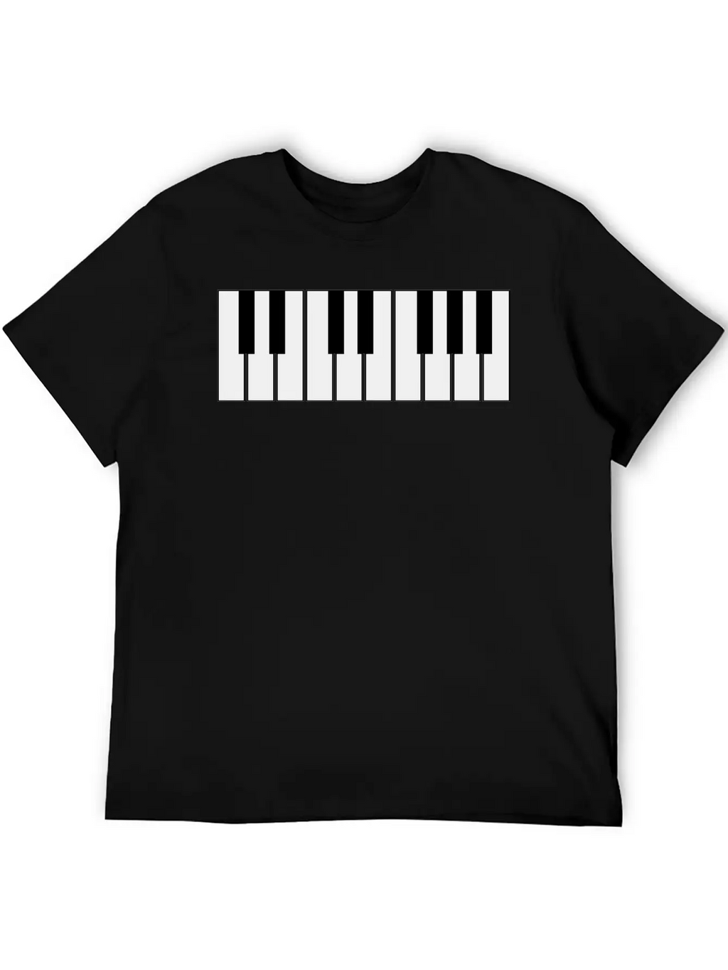 Piano Keyboard Unisex Casual T-Shirt – Clean Design For Daily Comfort