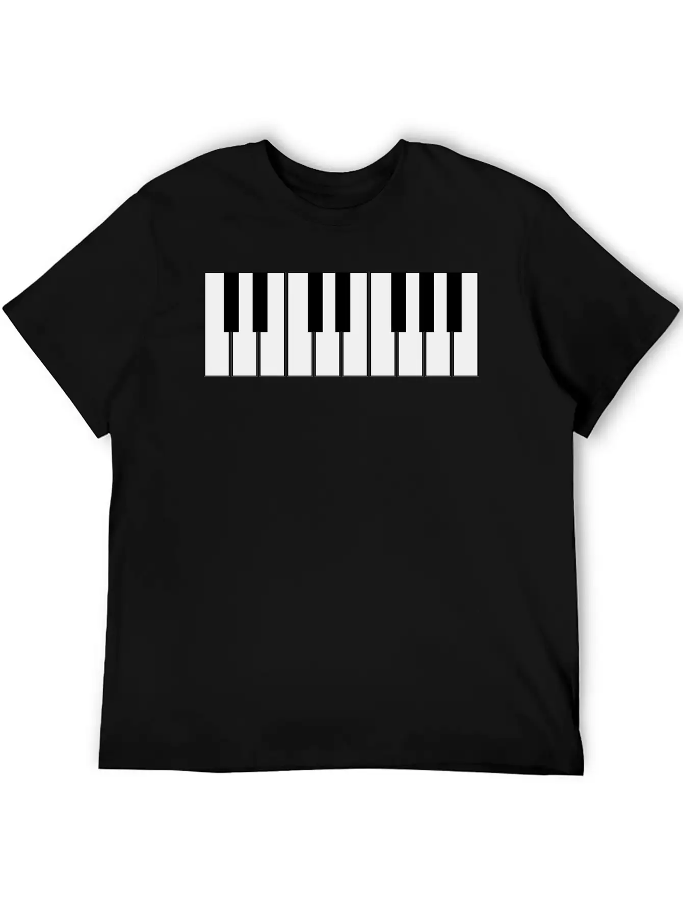 Piano Keyboard Unisex Casual T-Shirt – Clean Design For Daily Comfort