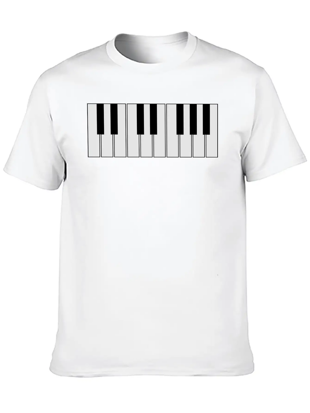 Piano Keyboard Unisex Casual T-Shirt – Clean Design For Daily Comfort