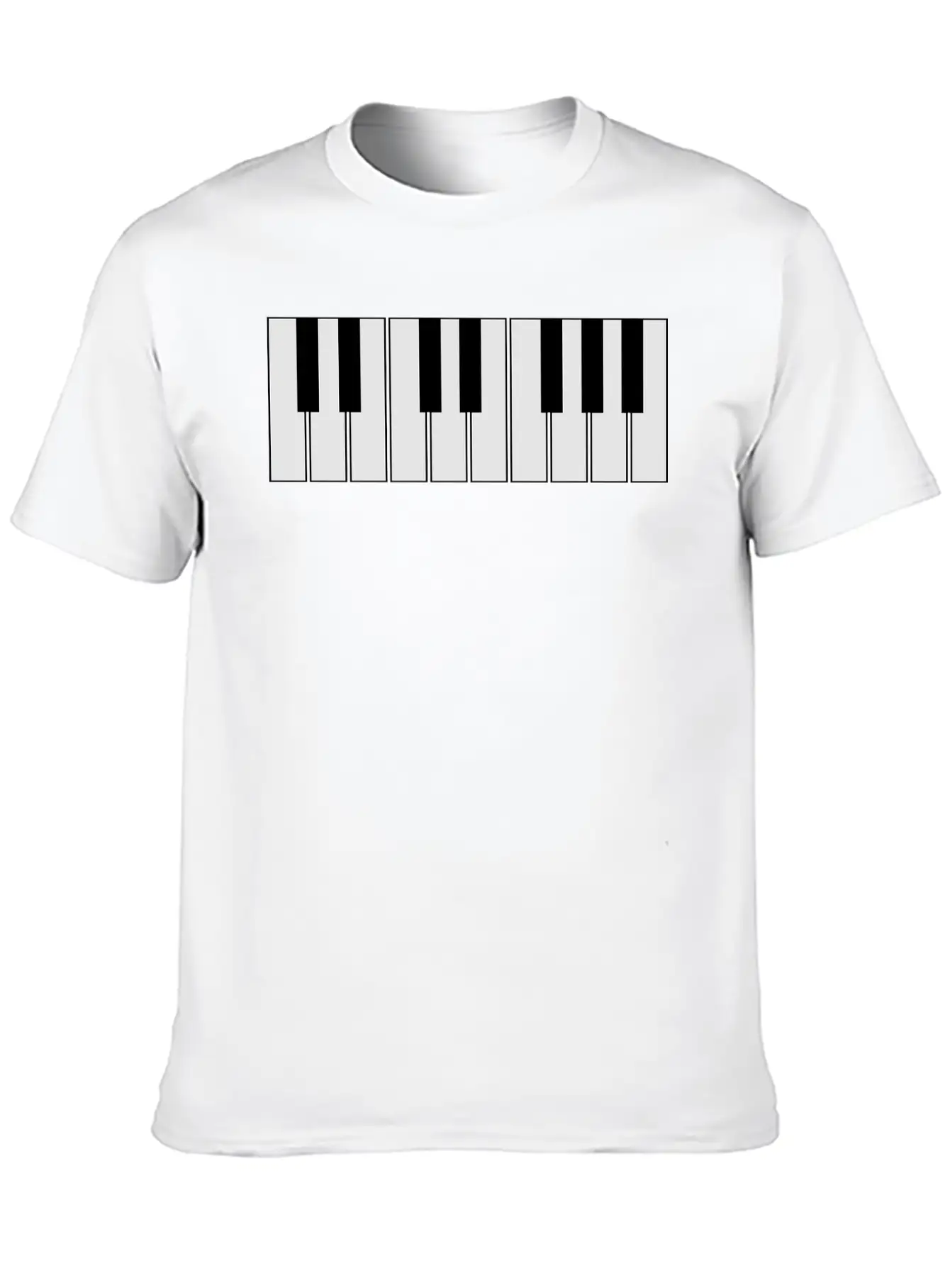 Piano Keyboard Unisex Casual T-Shirt – Clean Design For Daily Comfort