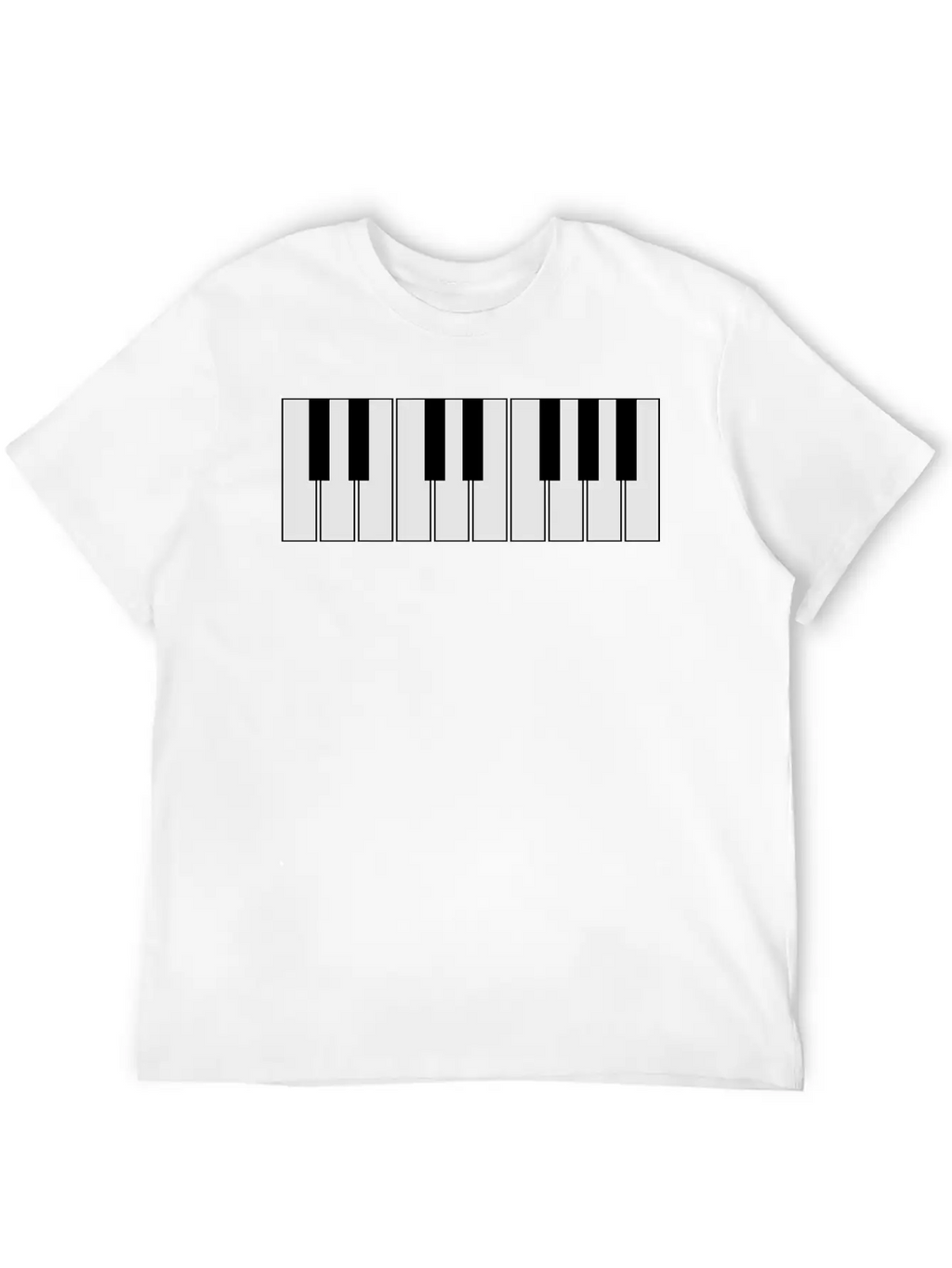 Piano Keyboard Unisex Casual T-Shirt – Clean Design For Daily Comfort