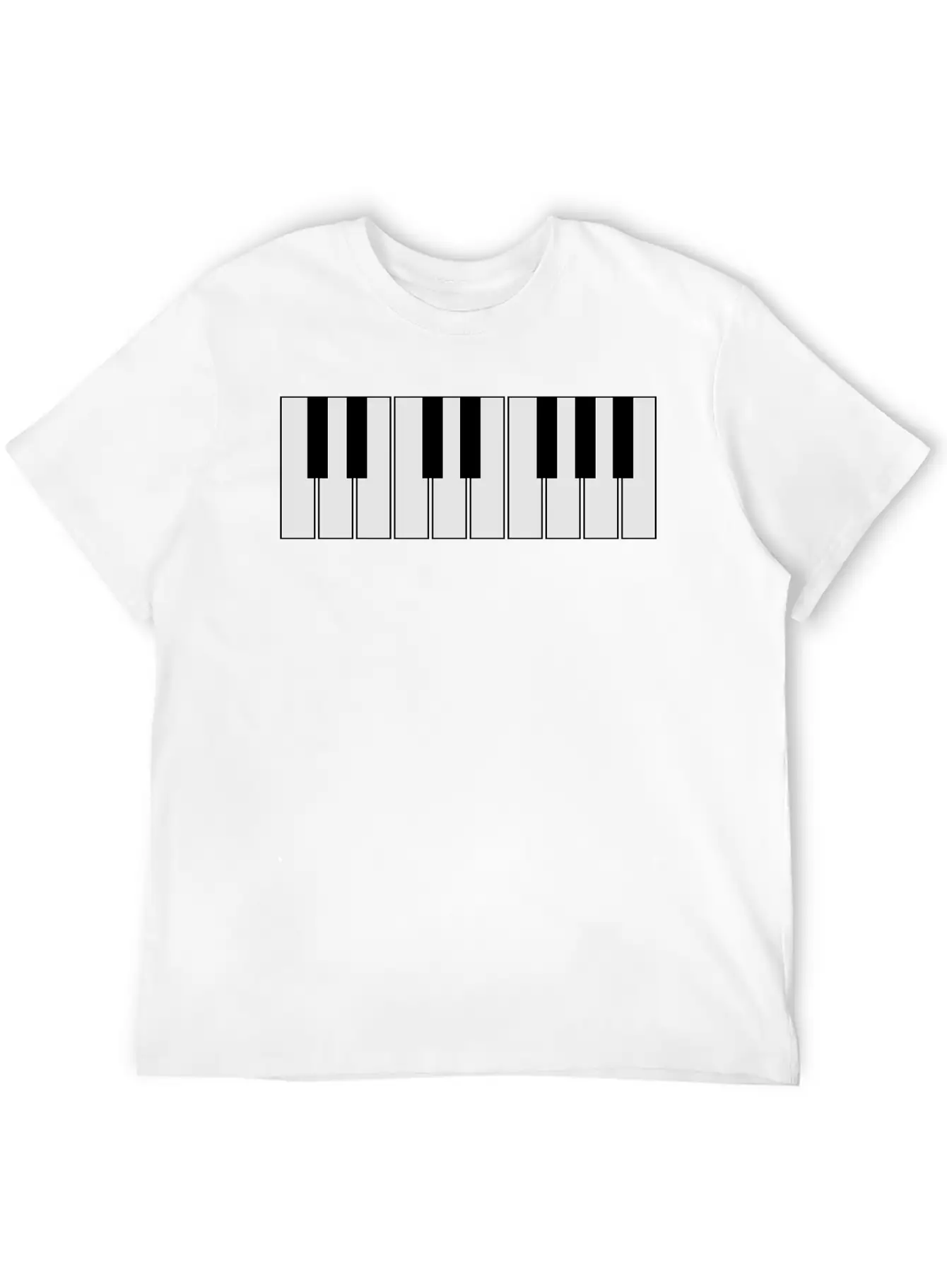 Piano Keyboard Unisex Casual T-Shirt – Clean Design For Daily Comfort