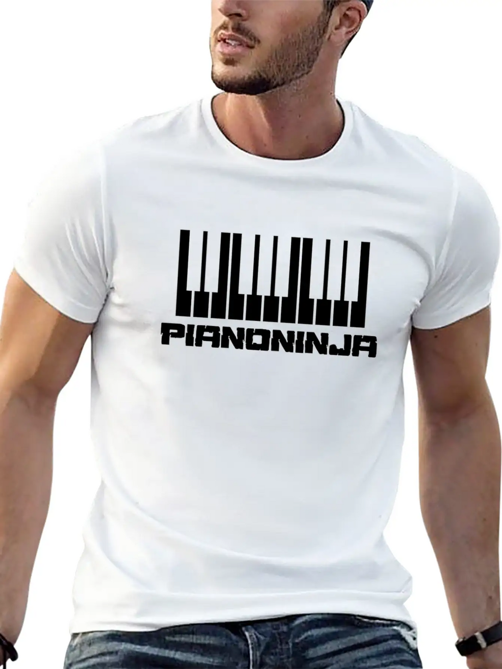 Piano Ninja Unisex Casual T-Shirt – Clean Design For Daily Comfort
