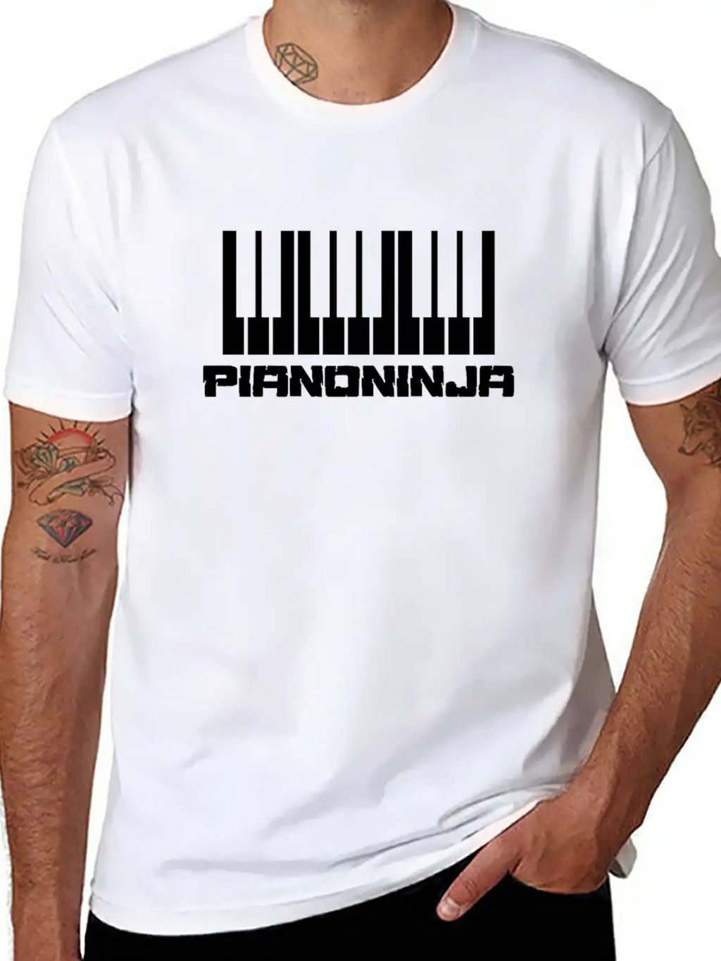 Piano Ninja Unisex Casual T-Shirt – Clean Design For Daily Comfort